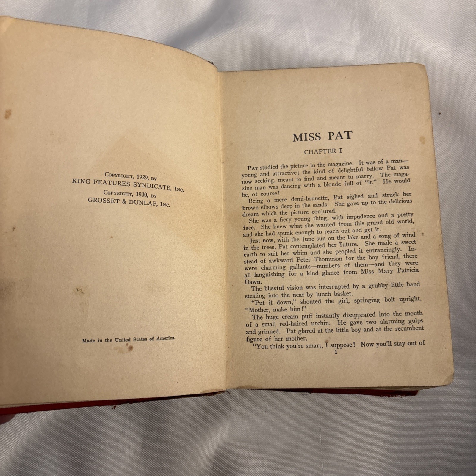 Miss Pat by Elenore Meherin-1930-NewYork: Grosset & Dunlap-Hardcover-264 pages