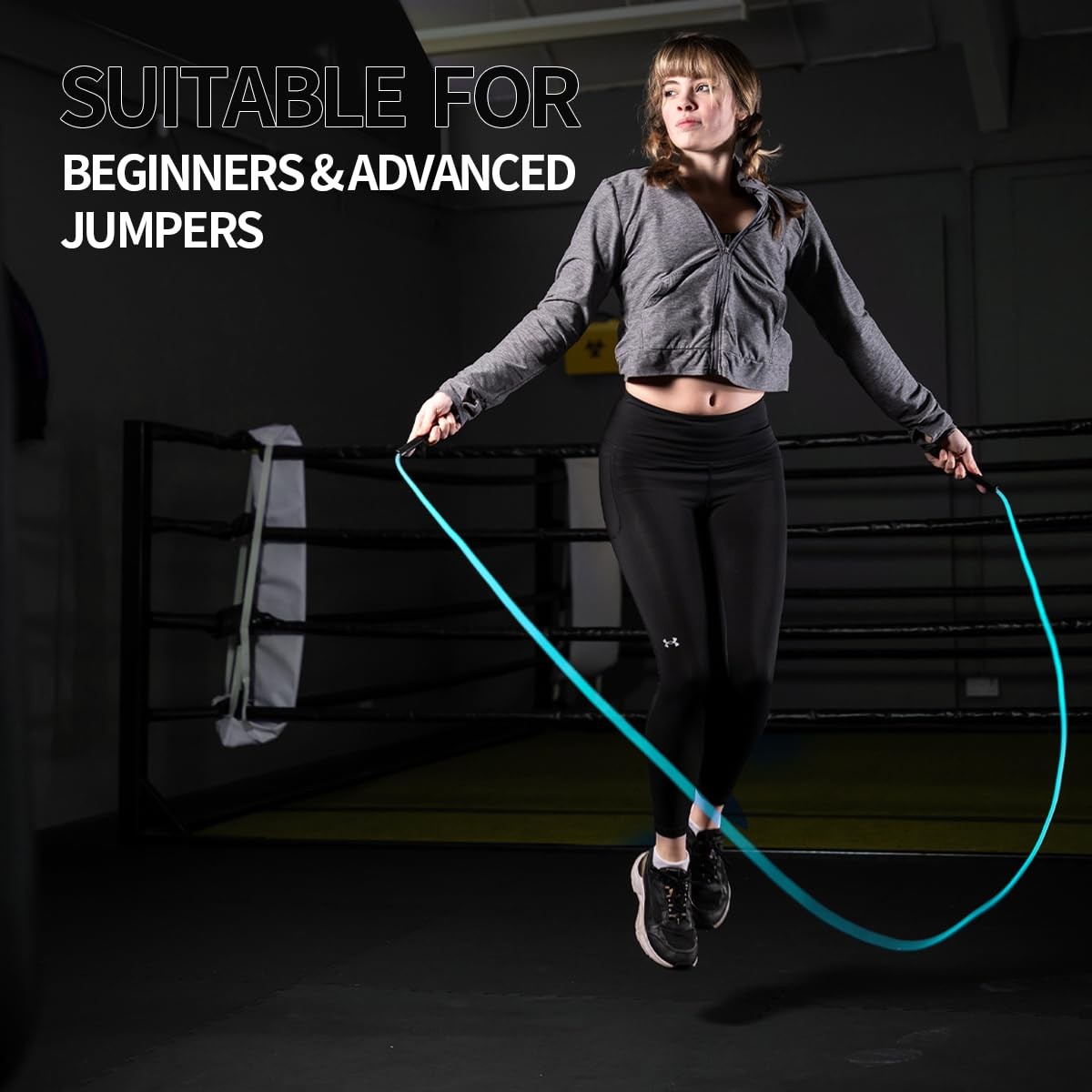Hererope 6MM PVC Jump Rope for Men & Women Fitness, Speed, Tricks, Deep Night