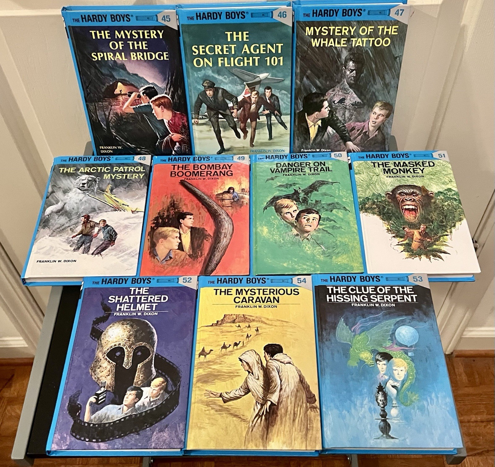 Lot of 59 Hardy Boys Hardcover, Glossy Flashlight Edition by Franklin W. Dixon