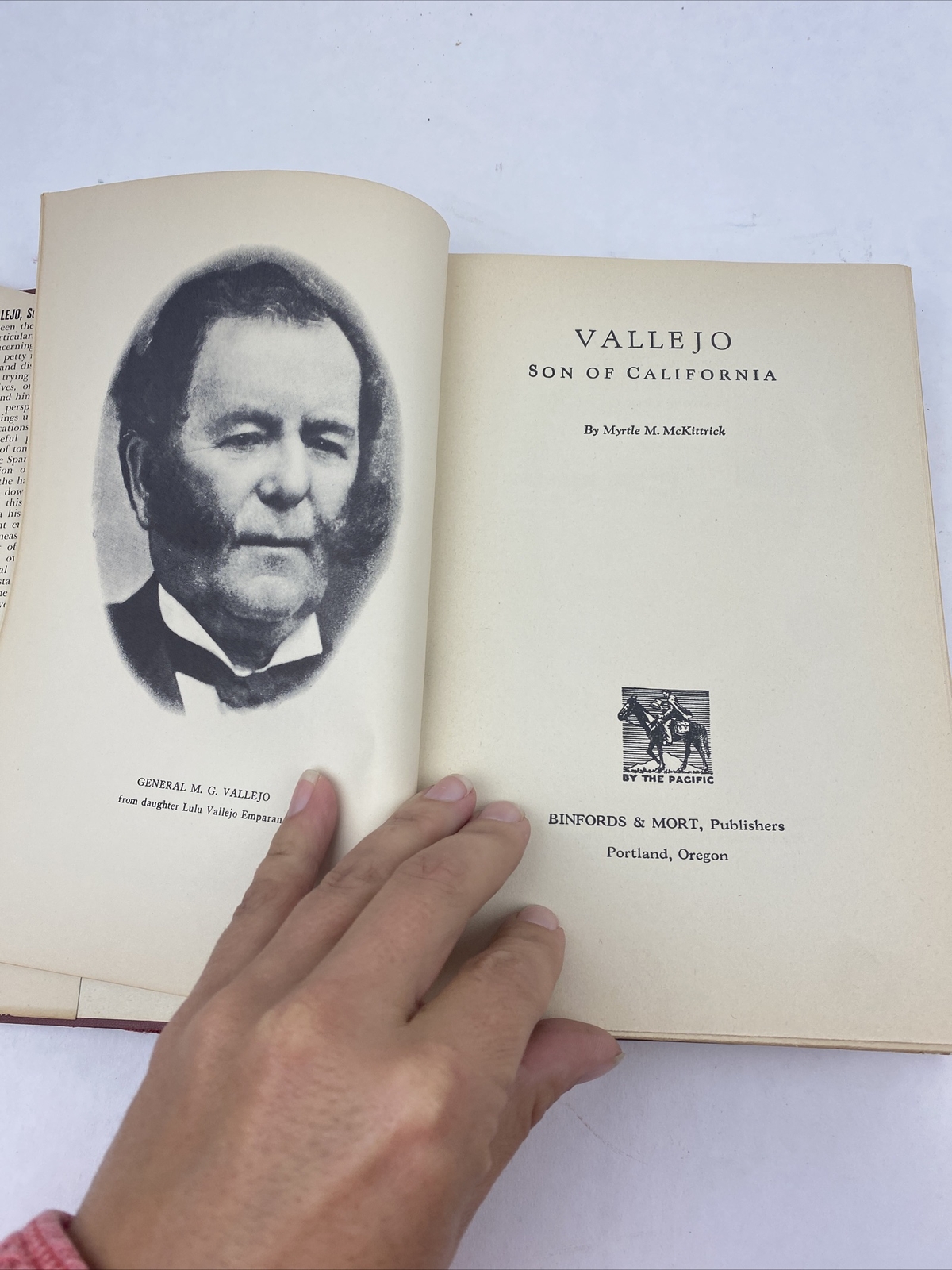 Vintage 1944 GENERAL M. G. VALLEJO Son Of California History Old California CA