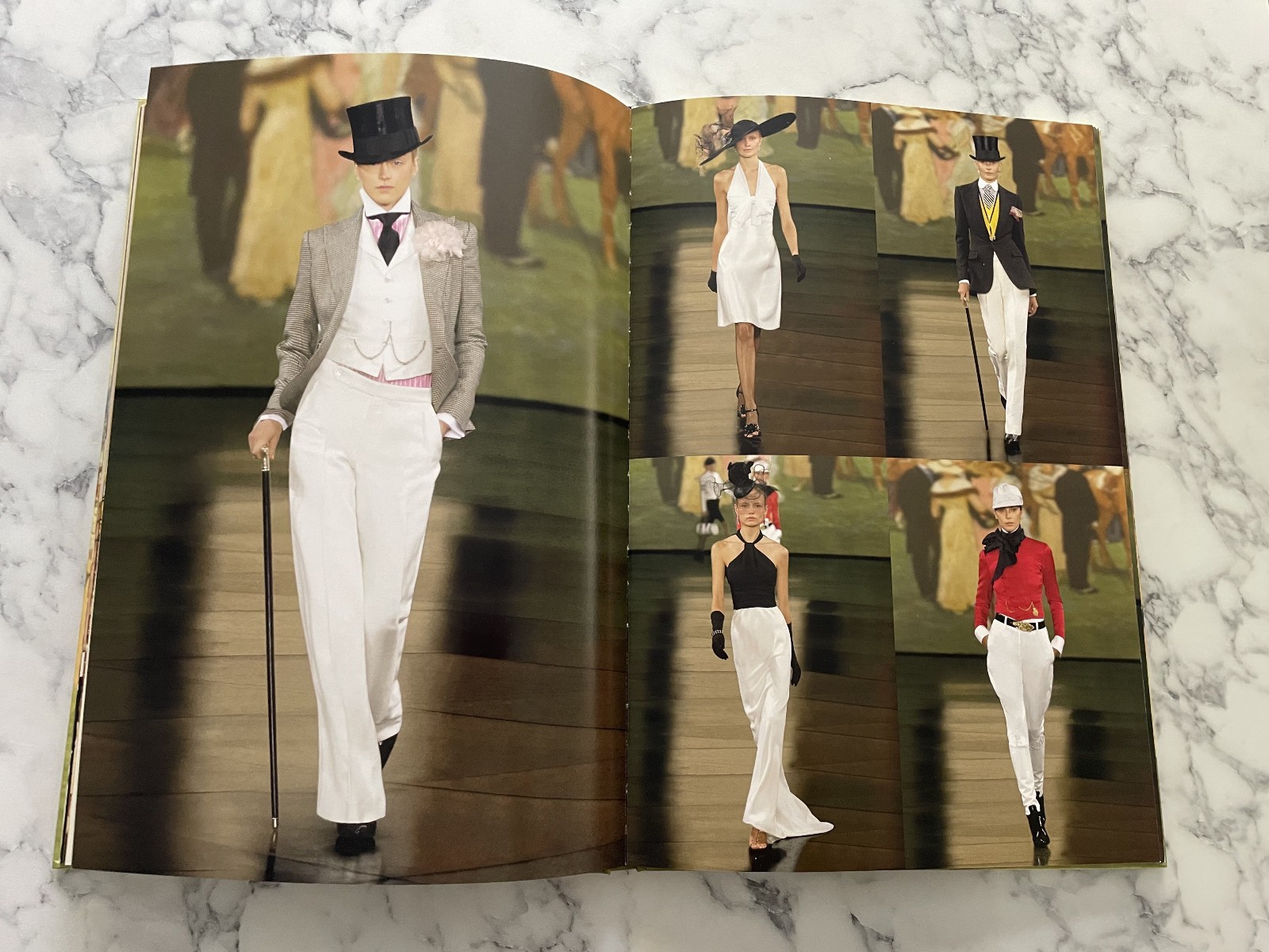HUGE RARE 1st ED RALPH LAUREN 40TH ANNIV 88 PAGES FASHION DESIGN HARDCOVER BOOK