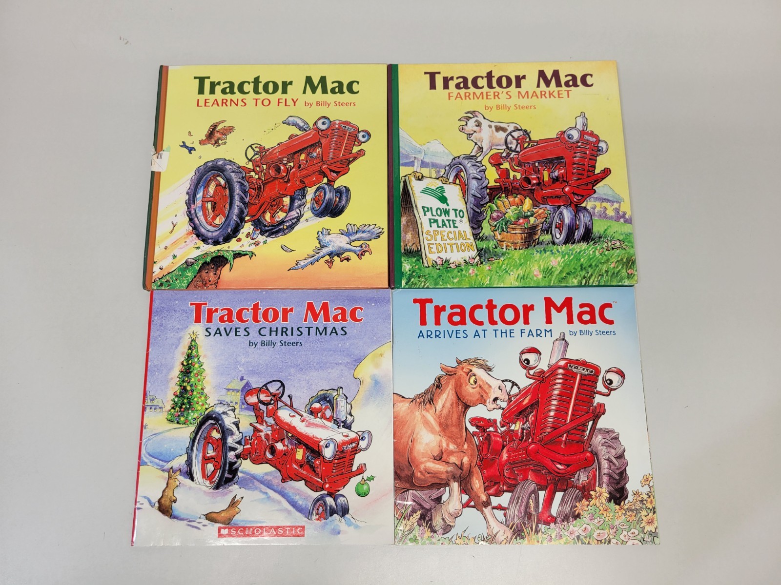 Lot of 4 Tractor Mac Series Paperback and Hardcover Books by Billy Steers