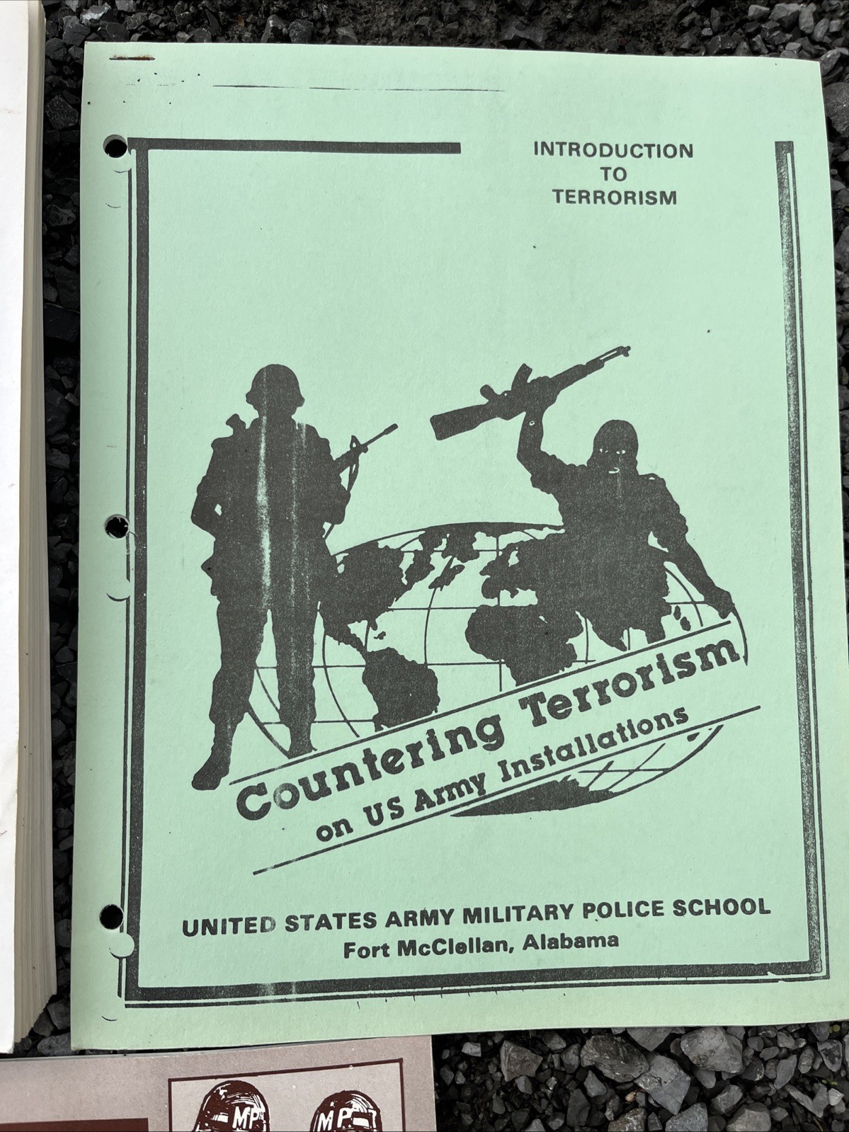 Vintage US Army Fort McClellan Student Guide Binder Pages Lot