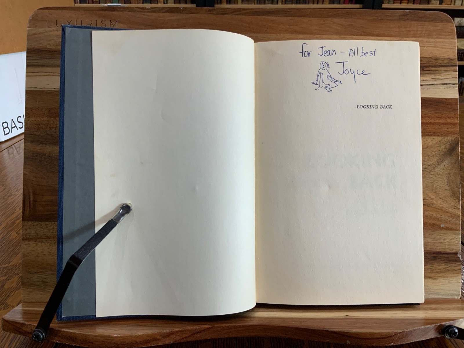 1973 Looking Back 1st Edition Joyce Maynard Inscribed by Author + Doodle!