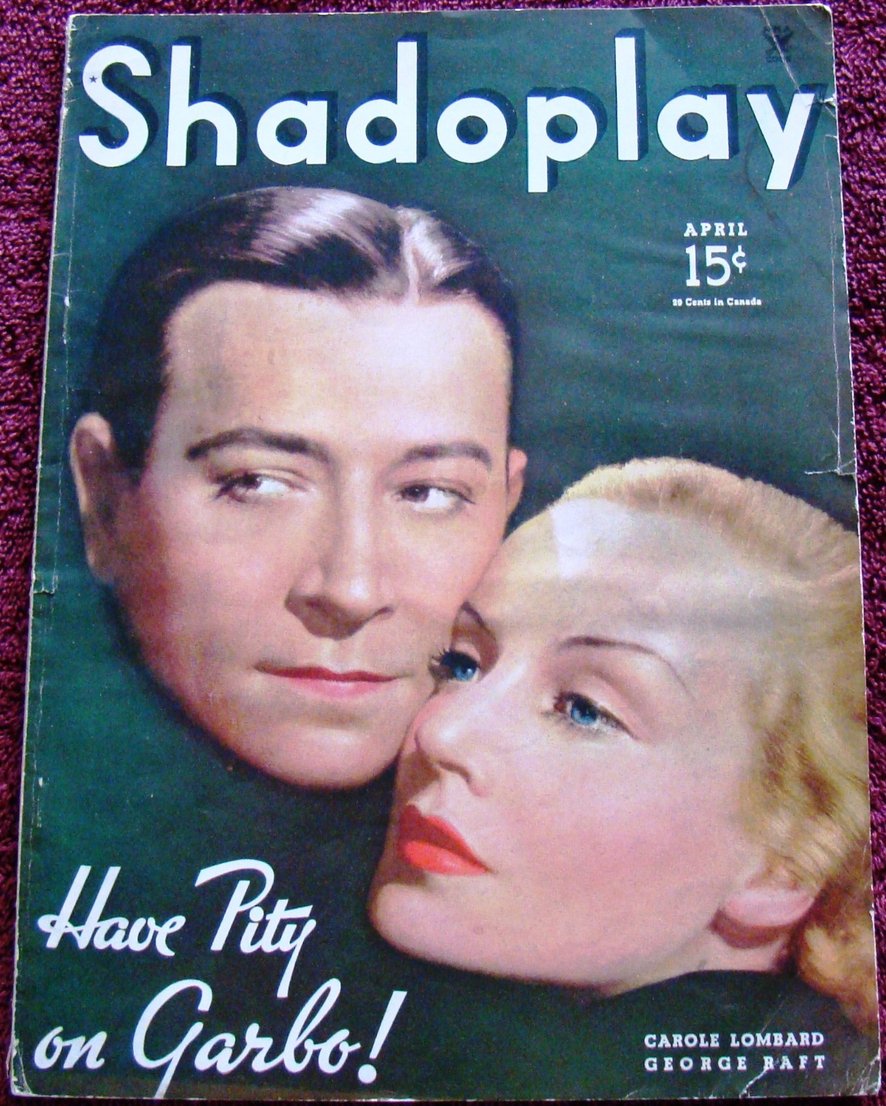 SHADOPLAY (4/35) with G. Raft, C. Lombard cover movies Harlow J. Bennett Mack