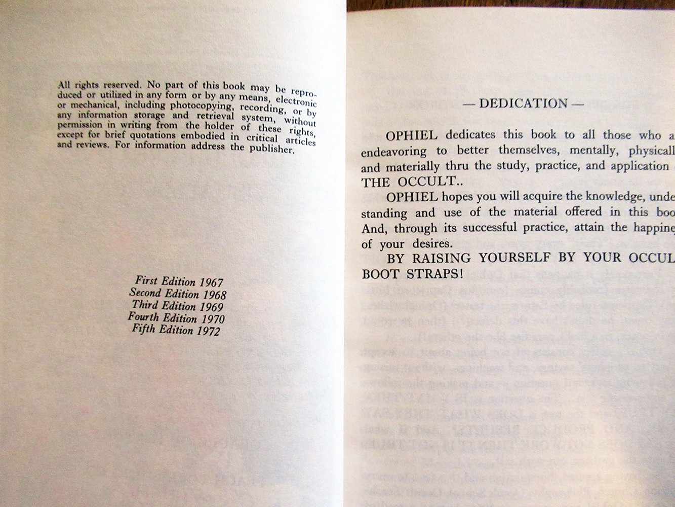 1972 ART & PRACTICE of GETTING MATERIAL THINGS CREATIVE VISUALIZATION Ophiel PB