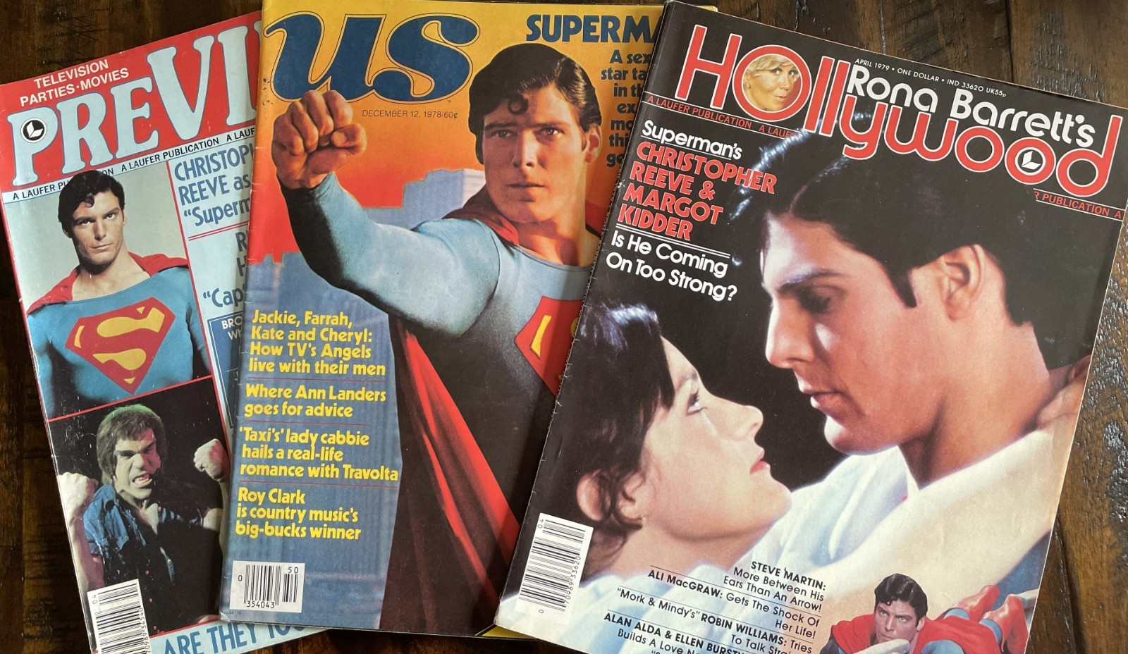 Christopher Reeve – Superman – 3 Magazines from 1978-79