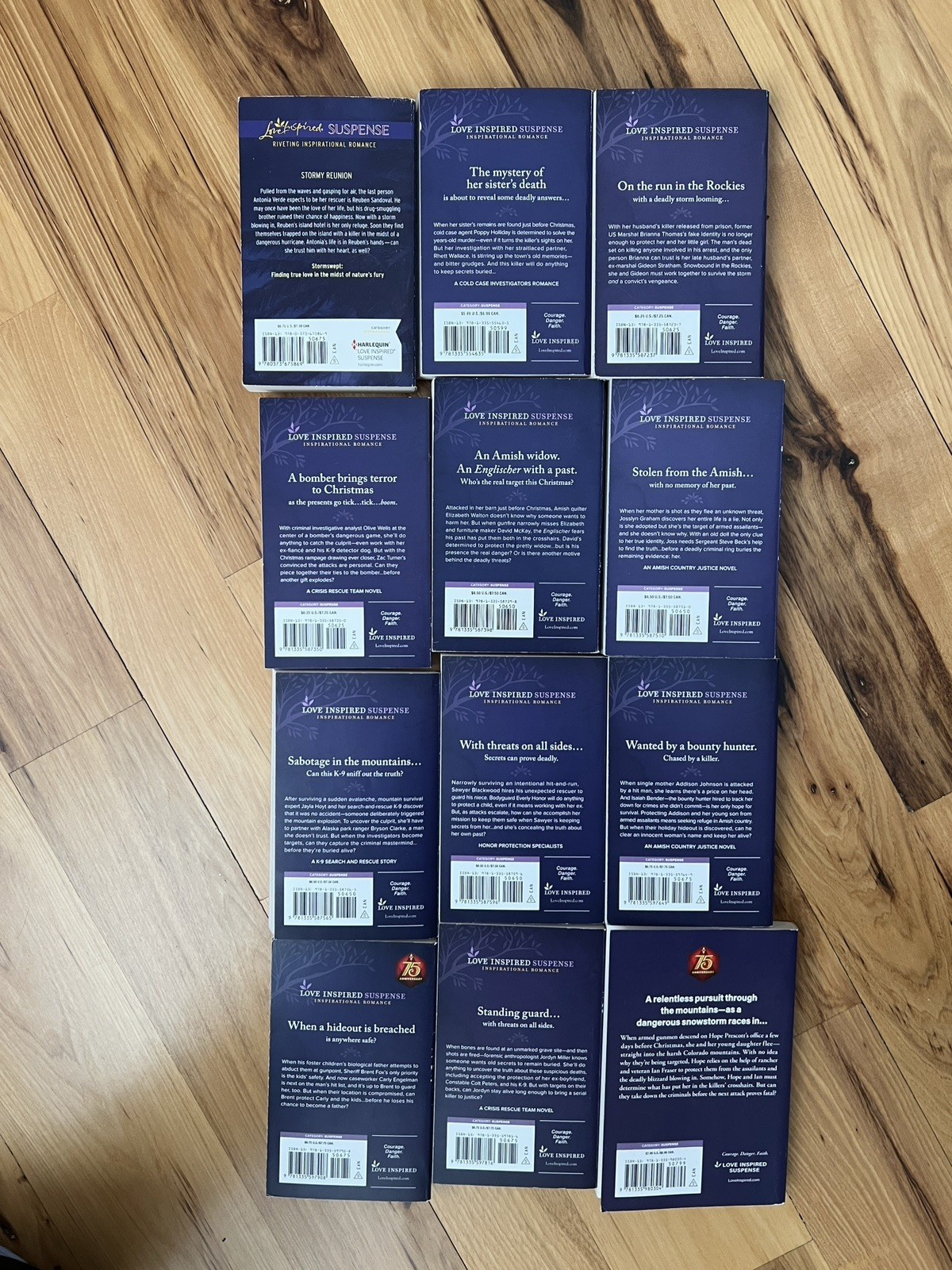 Lot of 12 Love Inspired Suspense Series Romance Paperbacks. 12/2013 to 12/2024