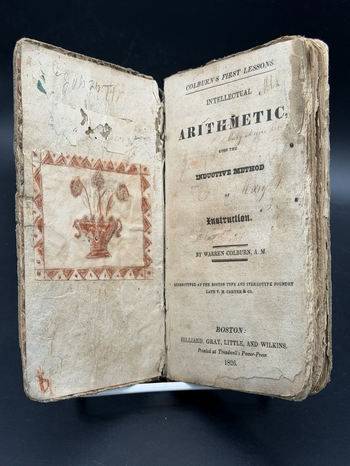 1826 Antique Colburn’s Intellectual Arithmetic Boston Boxford Mass Provenance
