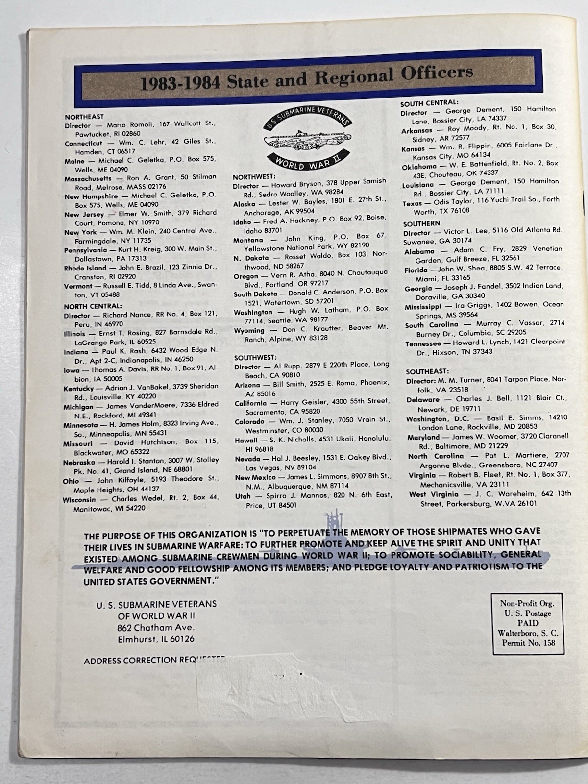1983 Polaris Magazine WW2 U.S. Submarine Veterans Memorial Vol 27 No 5 October