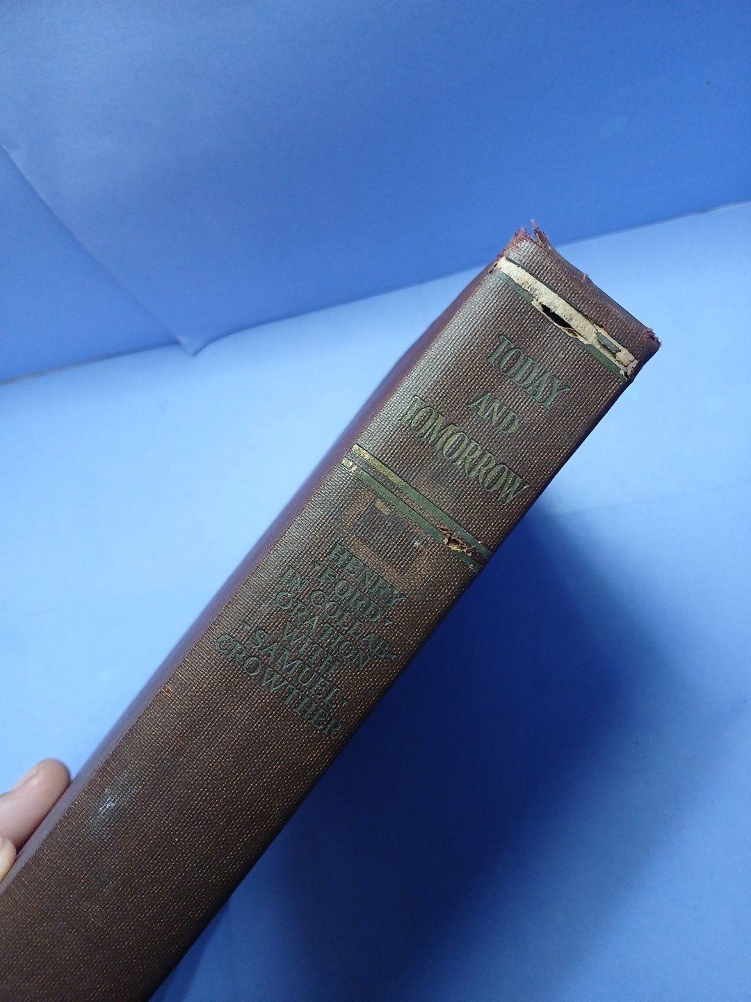 1926 1st Edition of Today and Tomorrow by Henry Ford Doubleday Hardcover