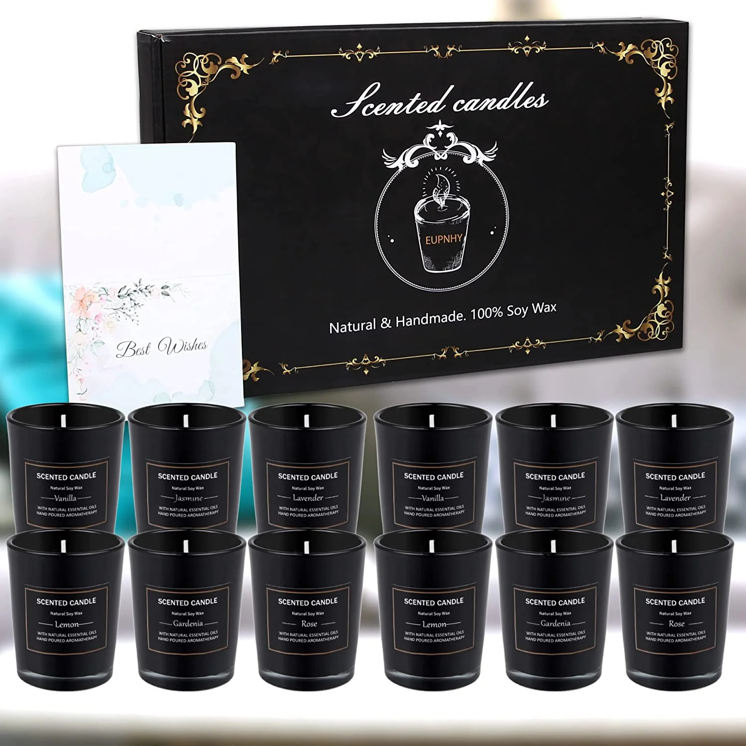 12 Pack Scented Candles Gift Set 2.5oz Aromatherapy Candle Soy