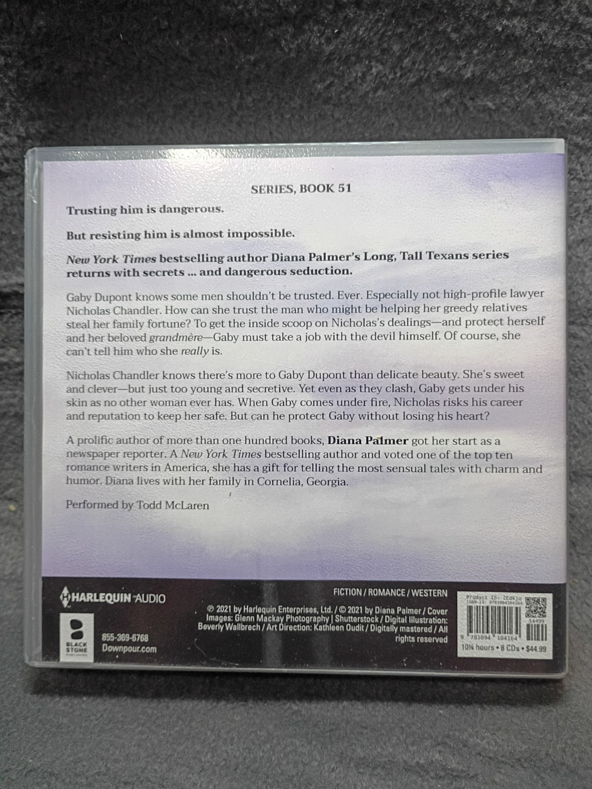AUDIOBOOK CD ‘Notorious’ by Diana Palmer Unabridged 8 discs Harlequin Audio