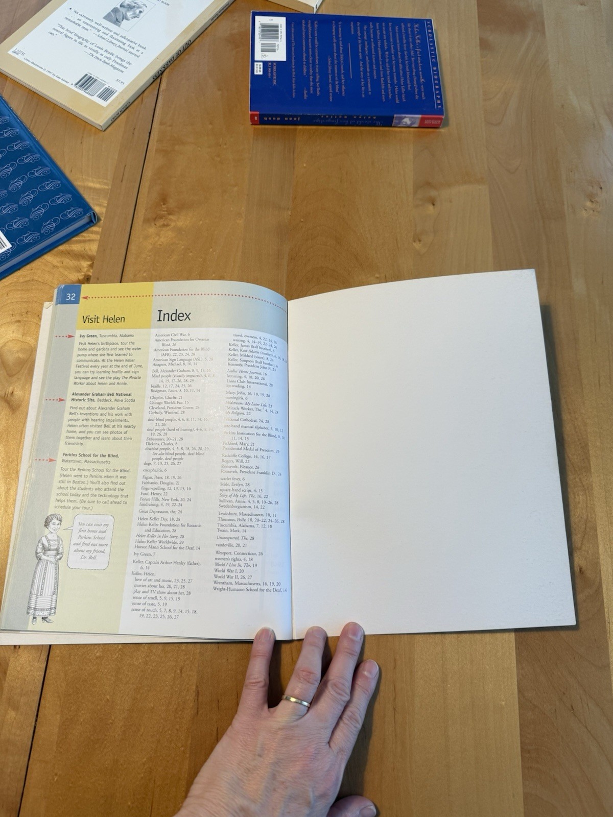 Helen Keller Sullivan Braille heroes biography pictures homeschool textset blind