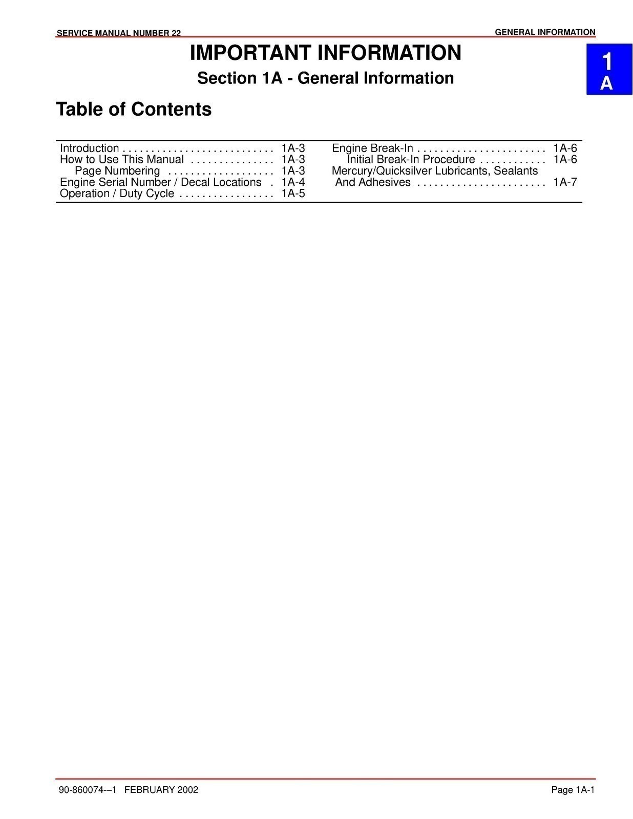 Mercury Mercruiser #22 Service Manual In-Line Diesel D2.8L D4.2L D-Tronic COVERE