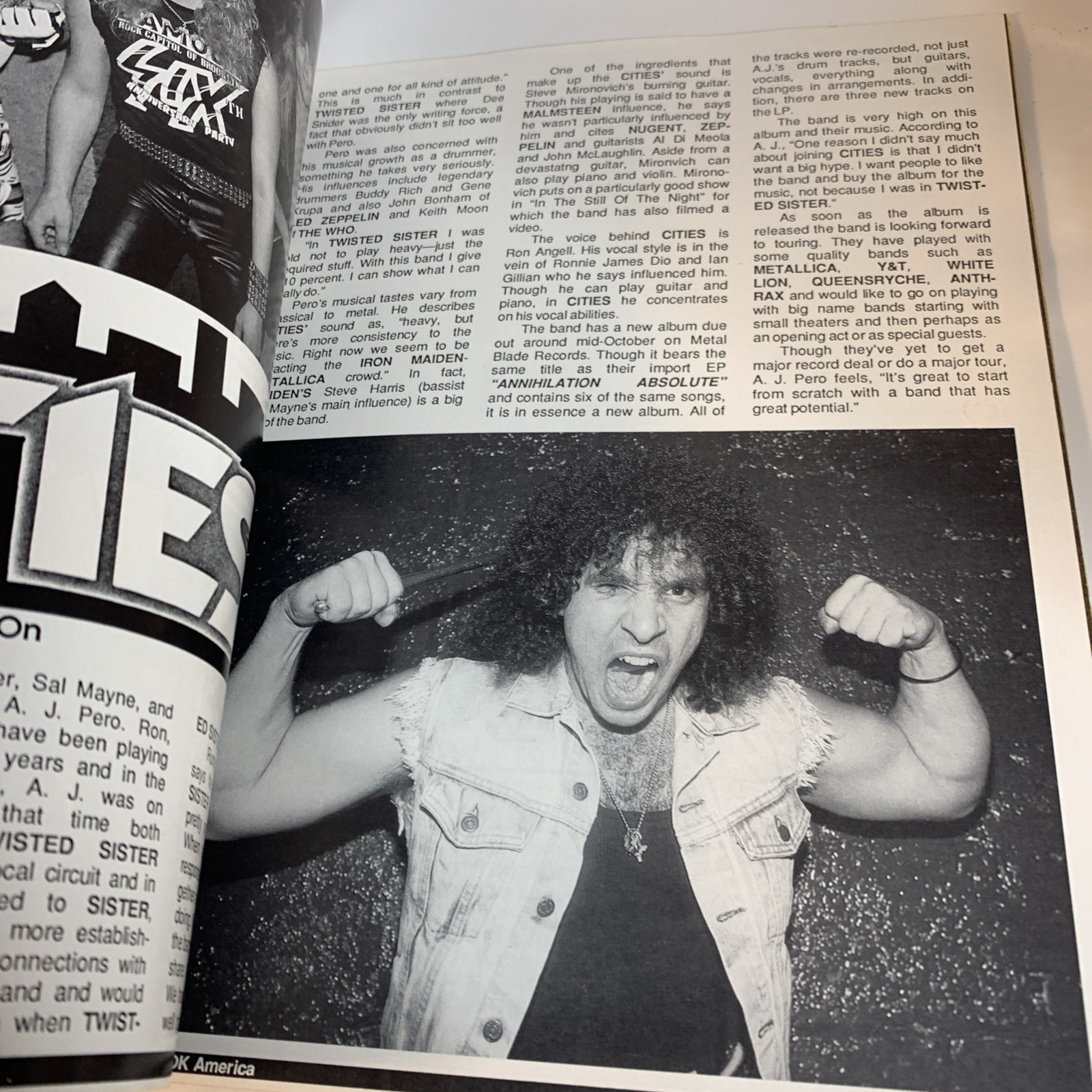 January 1986 Aardschok Magazine Alice Cooper Metallica Metal Church Iron Maiden