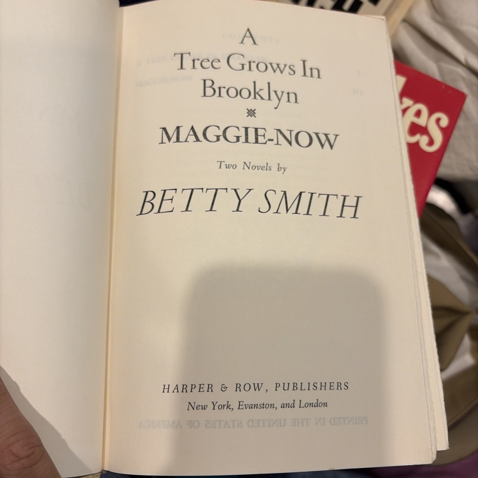 A Tree Grows in Brooklyn & Maggie-Now by Betty Smith 1947 HCDJ Book Club Edition