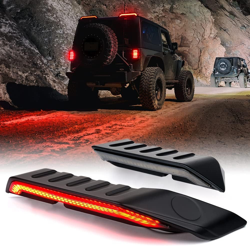 High Mount LED Brake Lights with Turn Signal/Reverse/Brake Light Compatible with