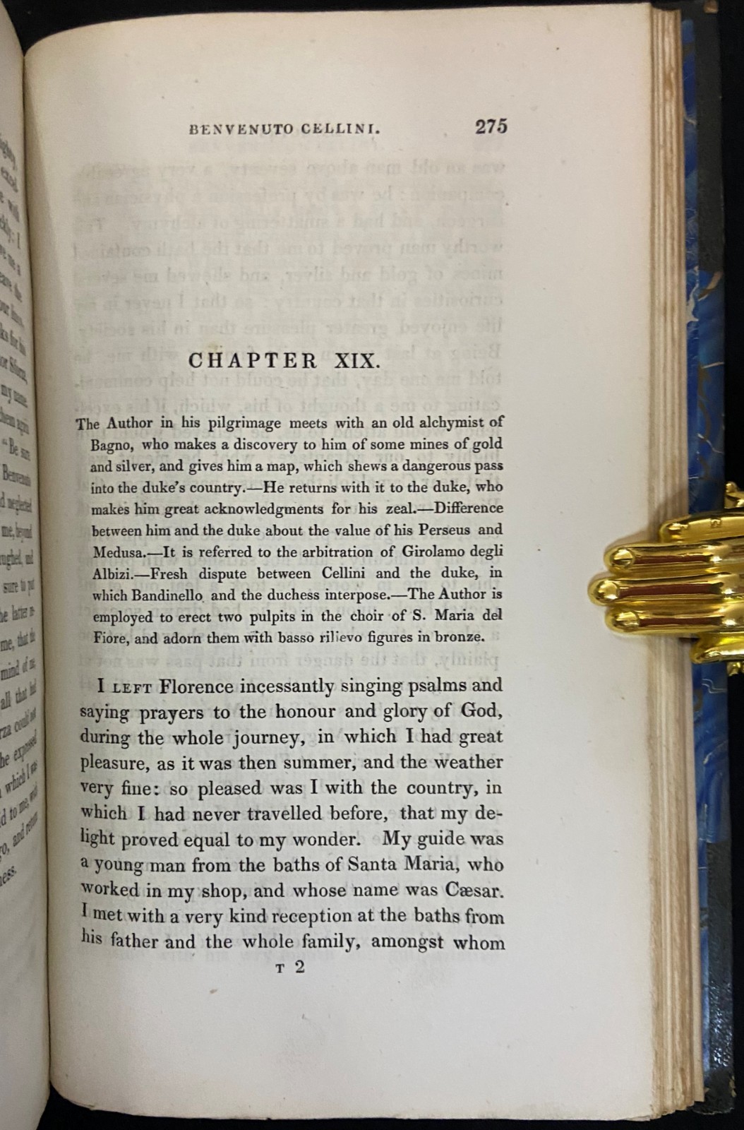 1822 LIFE OF BENVENUTO CELLINI Art Nouveau ZAEHNSDORF BINDING Fine Leather Books