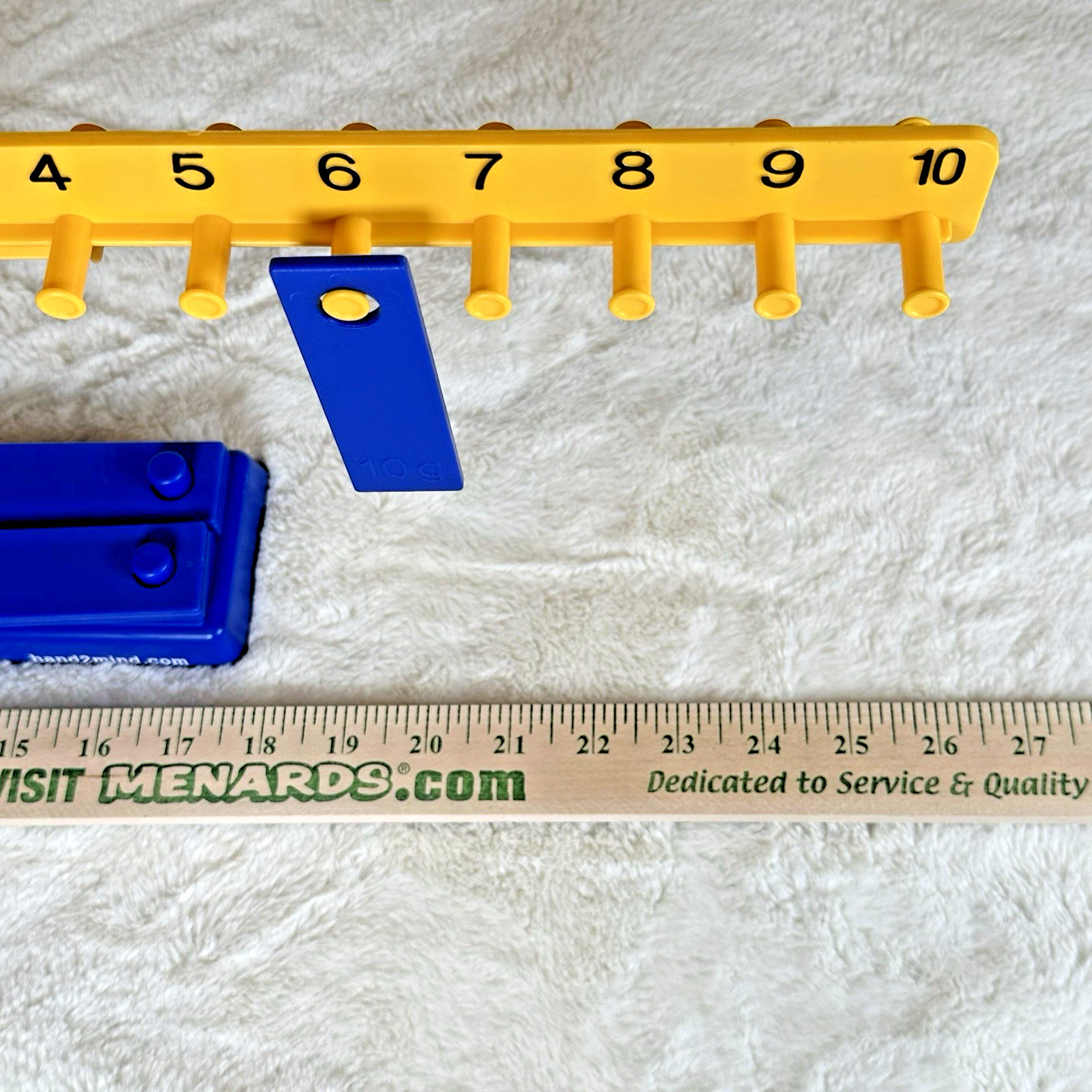 Hand2Mind Number Balance Math Scale W/ 10g Weights Classroom STEM Tool
