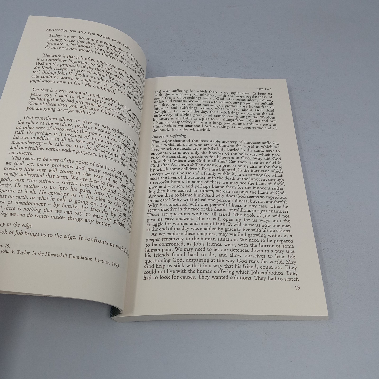The Message of Job: 1992 InterVarsity Press Paperback by David Atkinson