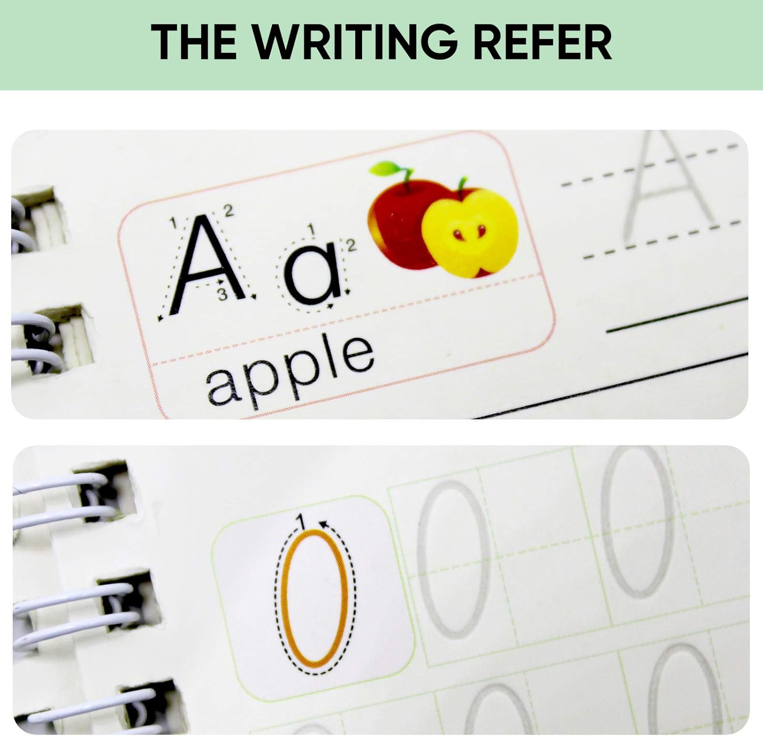 4PCS Grooved Handwriting Practice for Kids Age 3-5 Preschool Children, Reusable