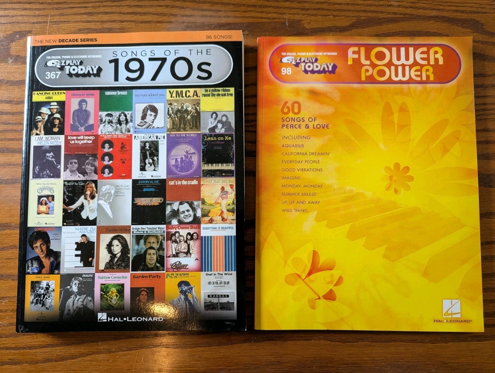 Songs of the 1970s , Flower Power Hal Leonard. Lot Of 2 Books. (#3#)