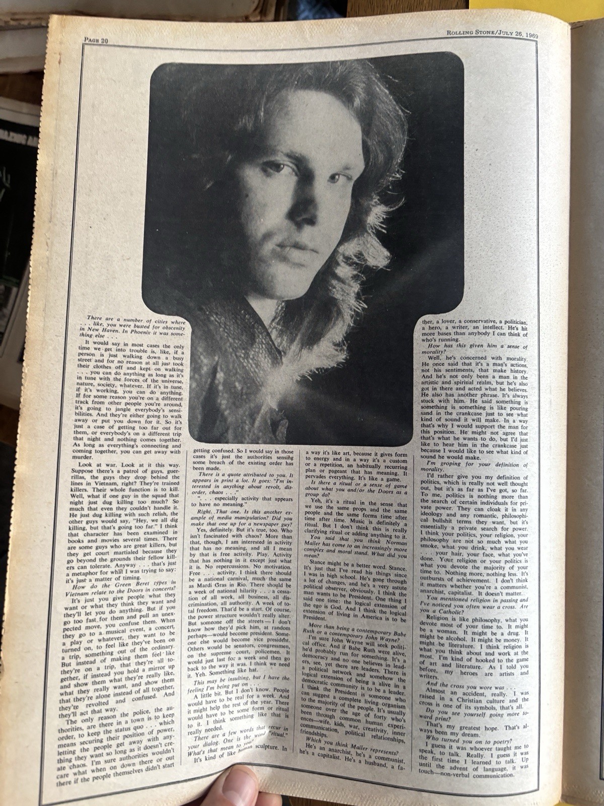 Rolling Stone magazine newspaper July 26 1969 Buddy Guy Brian Jones