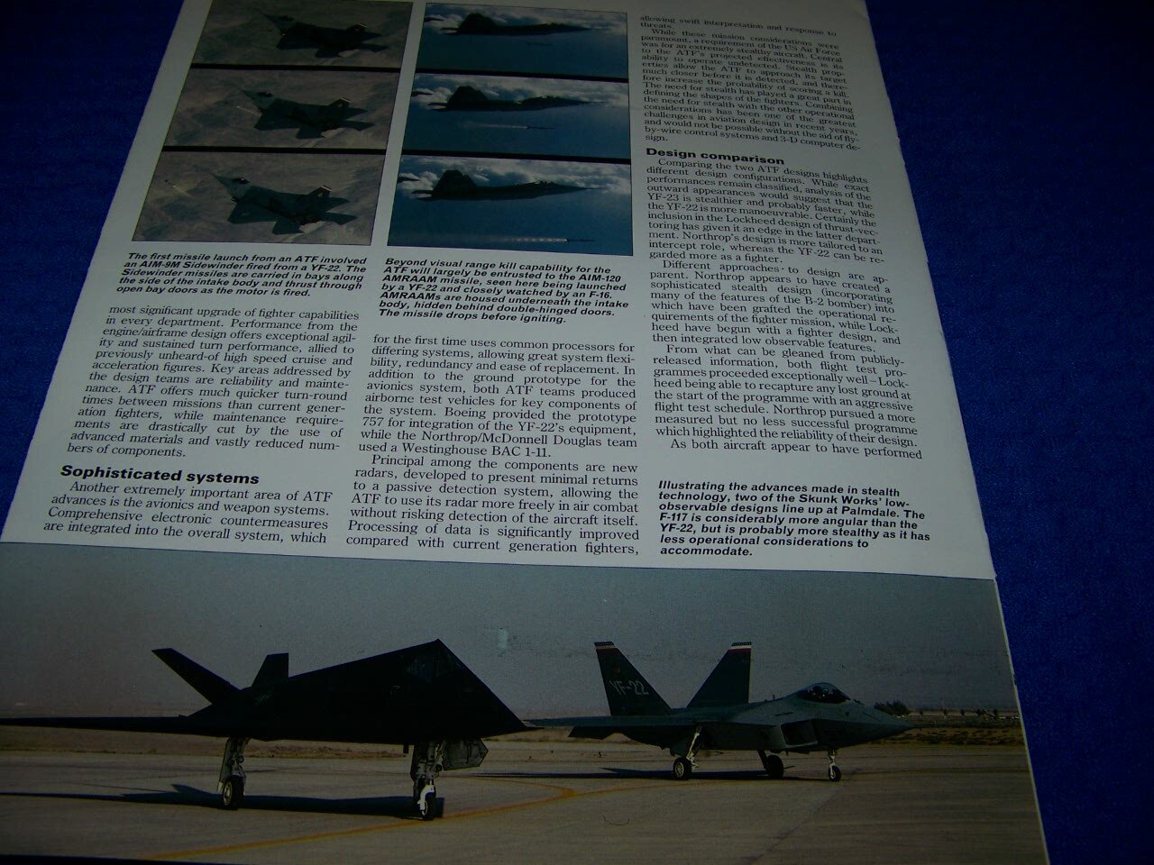 LOCKHEED/ BOEING YF-22 & YF-23 …4-PAGE PROFILE/2-PAGE 3-VIEWS/HISTORY (719BB)