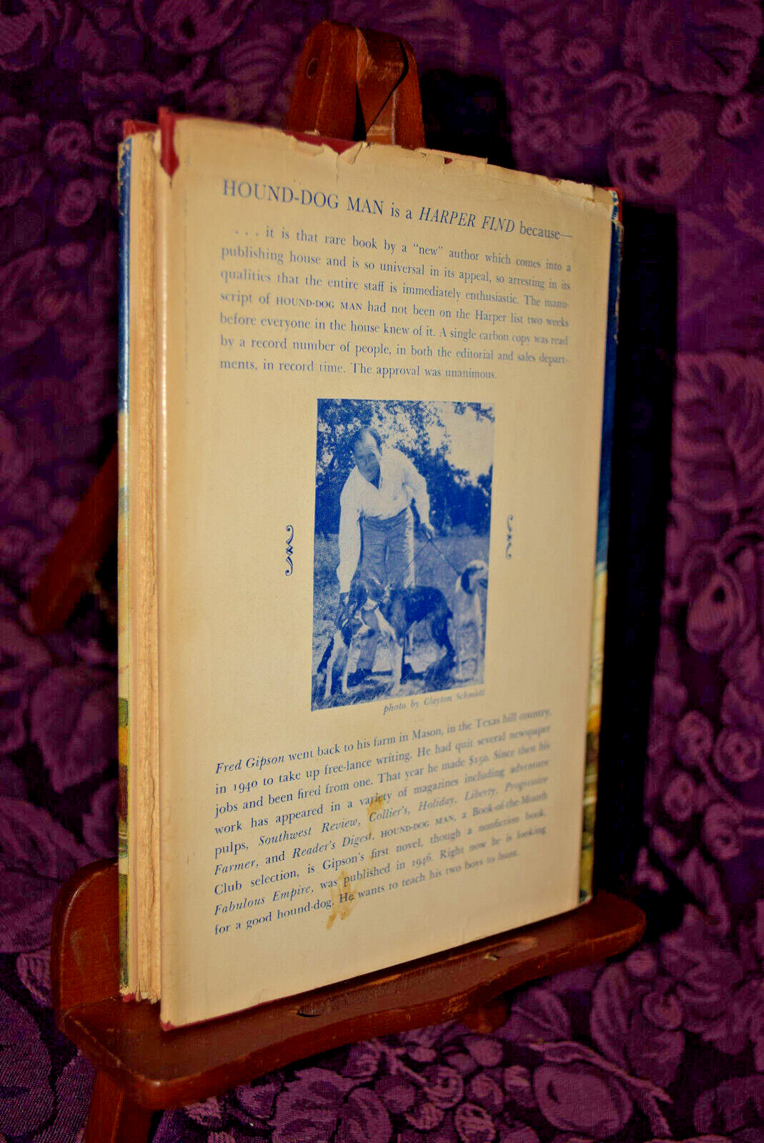 Hound-dog Man by Fred Gipson 1949 Hardback DJ Harper & Brothers Month Book Club