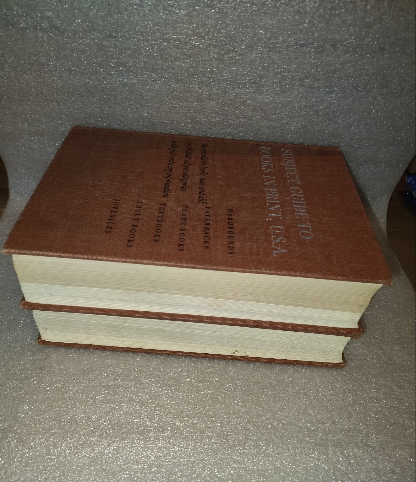 Subject Guide to Books in Print, U.S.A. 1968 12th Annual 2 Volume Set Reference