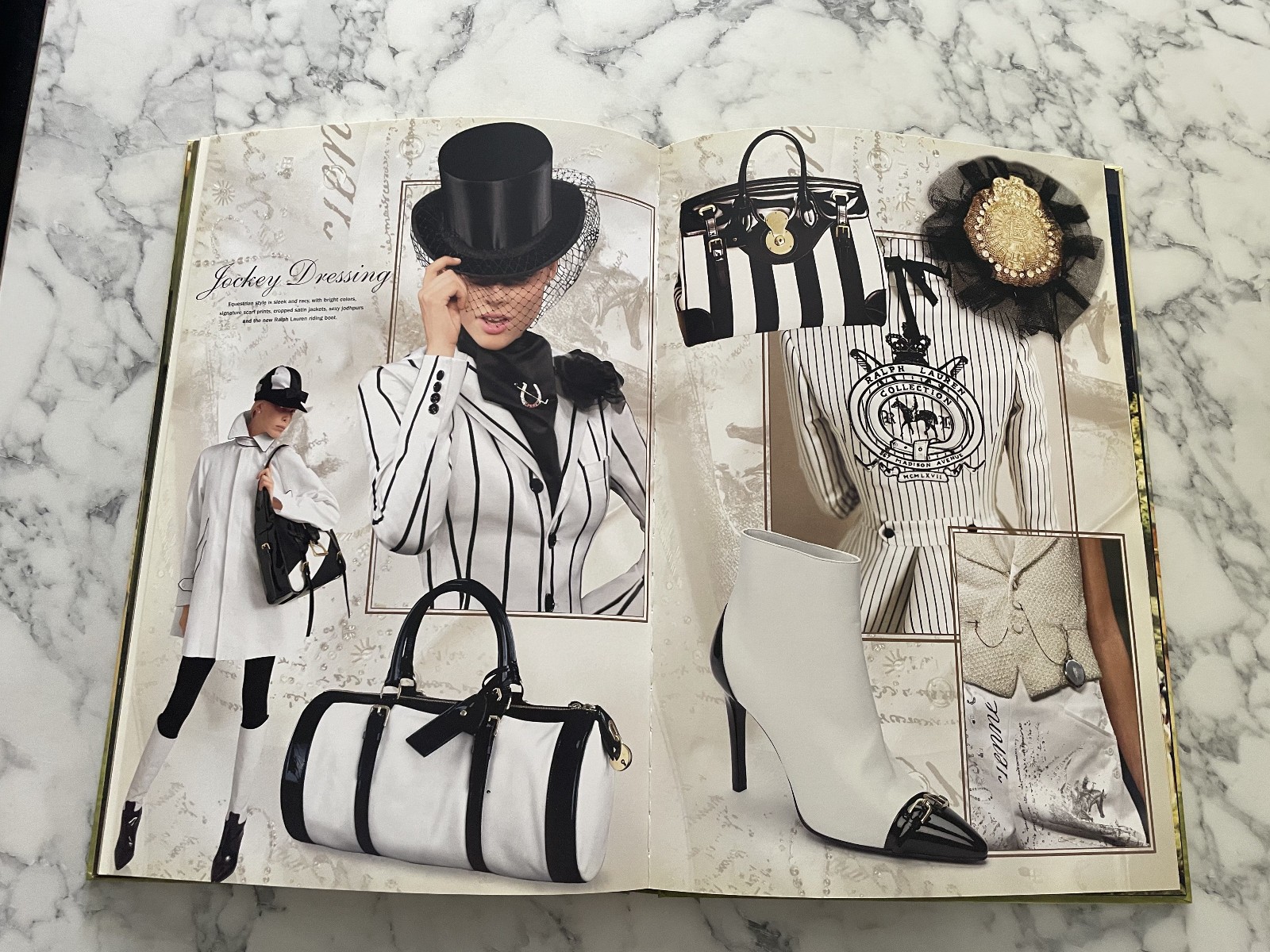 HUGE RARE 1st ED RALPH LAUREN 40TH ANNIV 88 PAGES FASHION DESIGN HARDCOVER BOOK