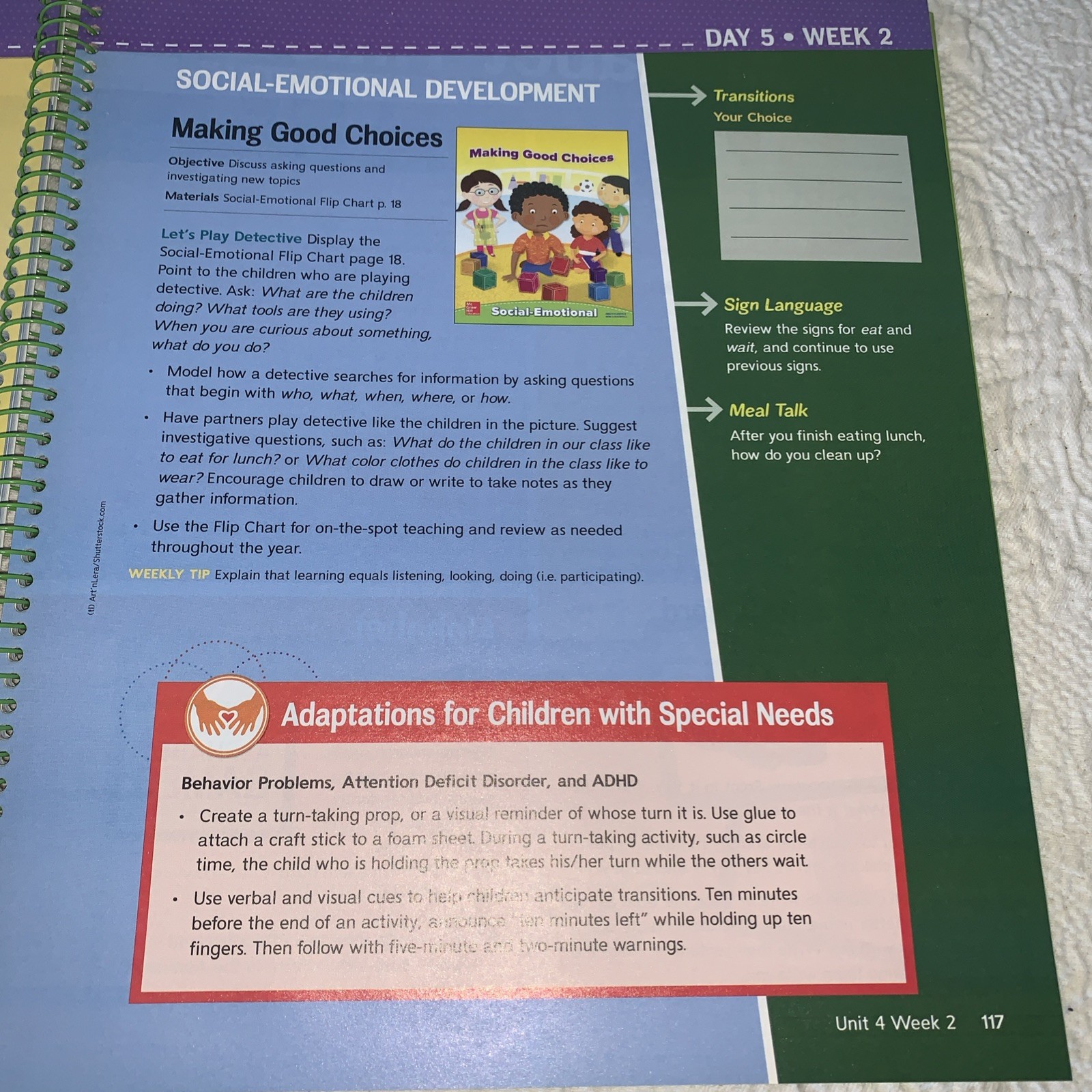 World of Wonders Unit 4 Food TK / Preschool K Teacher’s Edition McGraw-Hill