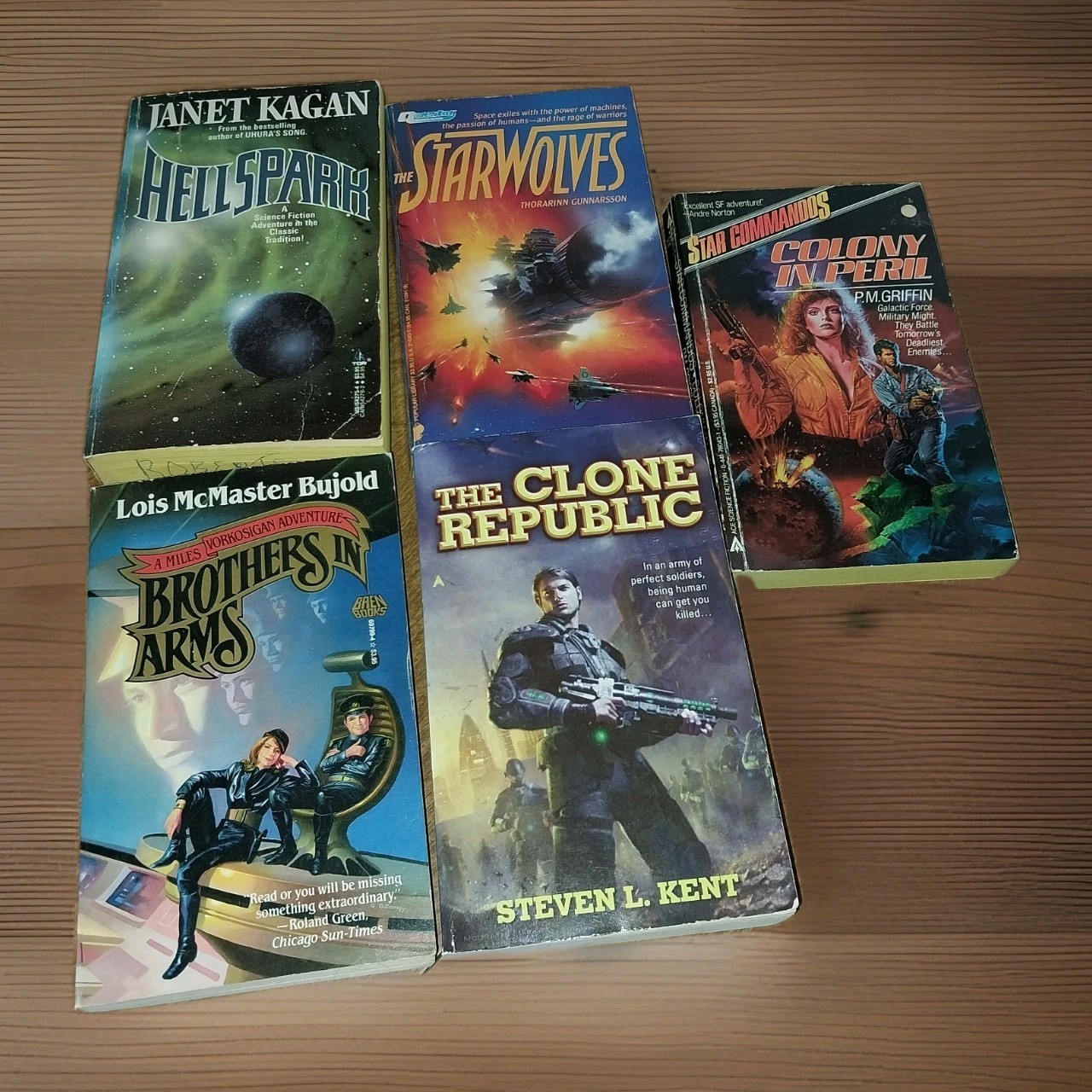 Vtg Mixed Science FictionPaperback Book Lot Of 5 Miltary/ Sci-fi