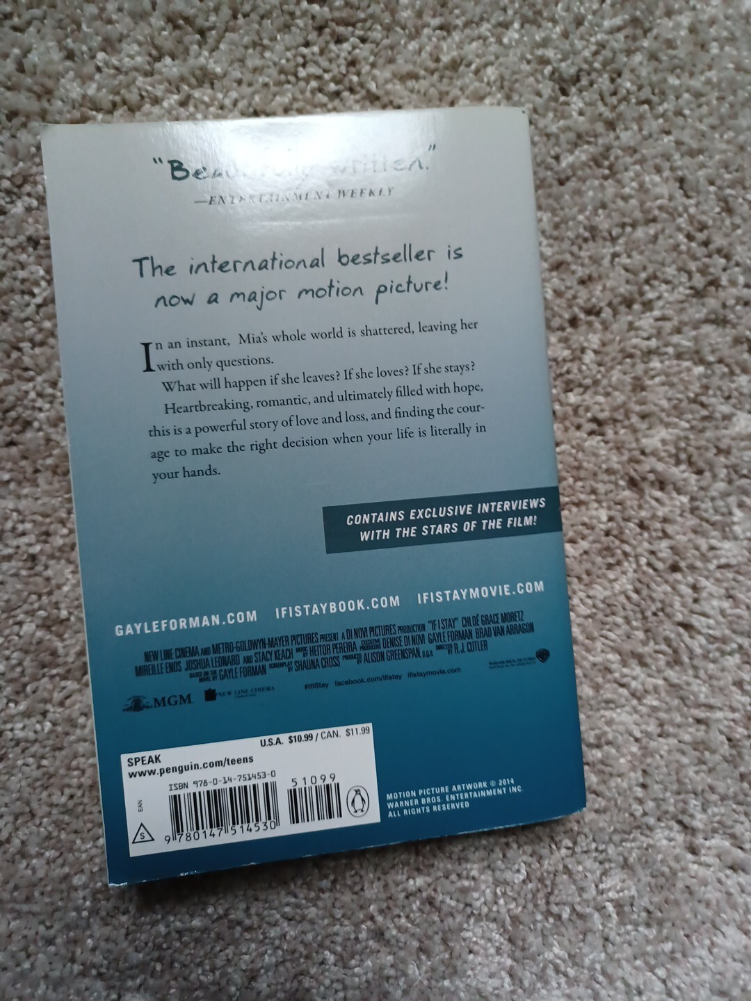 If I Stay Ser.: If I Stay by Gayle Forman (2014, Trade Paperback, Movie Tie-In)