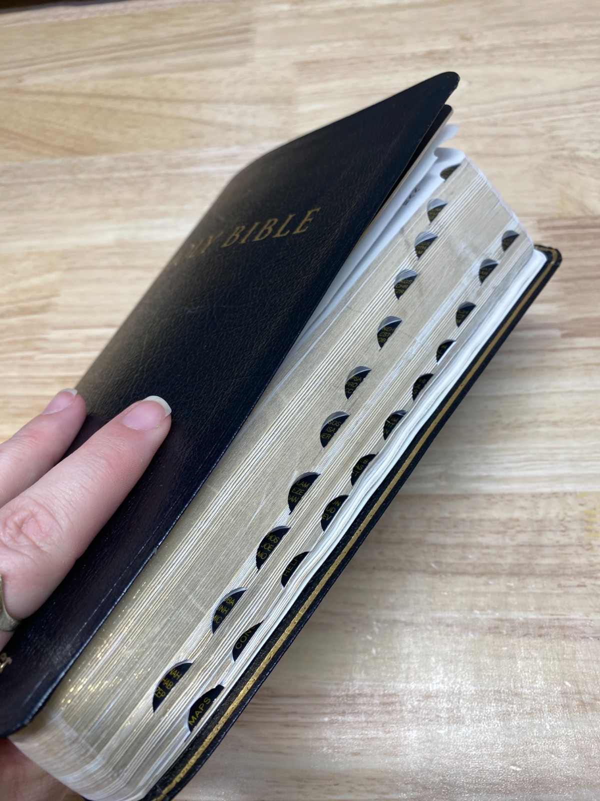 HOLY BIBLE KJV King James Version Classic Reference Giant Print Zondervan Black
