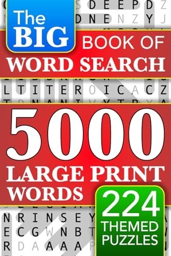 Big Book of Large Print Word Search Puzzles: 5000 Words 224 Themed-⭐️⭐️⭐️⭐