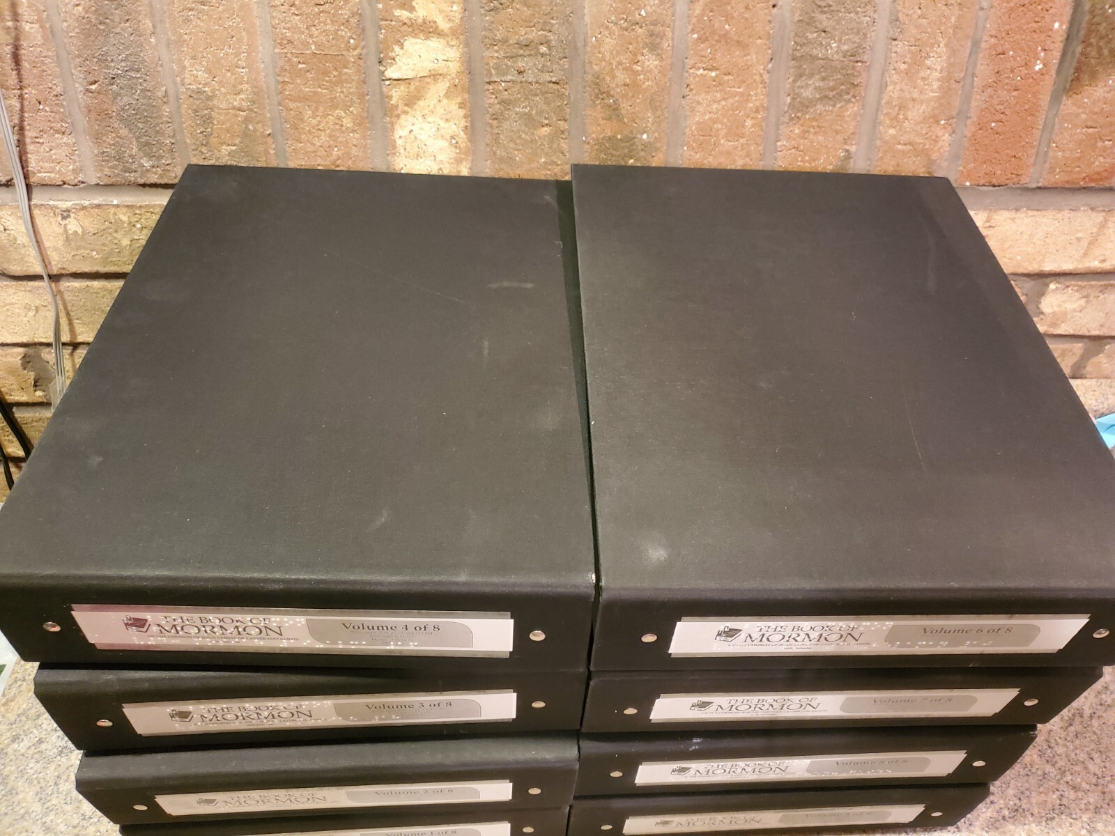 Braille Book of Mormon Scriptures bound binders 1-8 LDS SALT LAKE UTAH