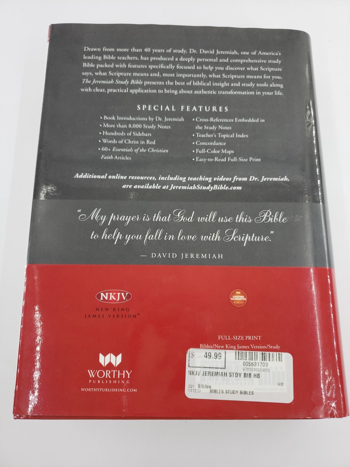 The Jeremiah Study Bible NKJV (Hardcover, 2013, CLEAN PAGES, Dr. David Jeremiah)