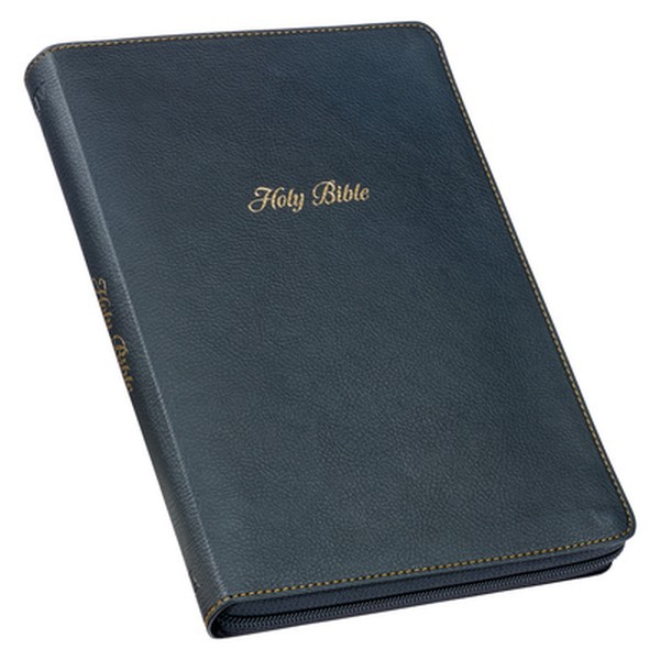 KJV Holy Bible, Thinline Large Print Faux Leather Red Letter Edition Thumb Index
