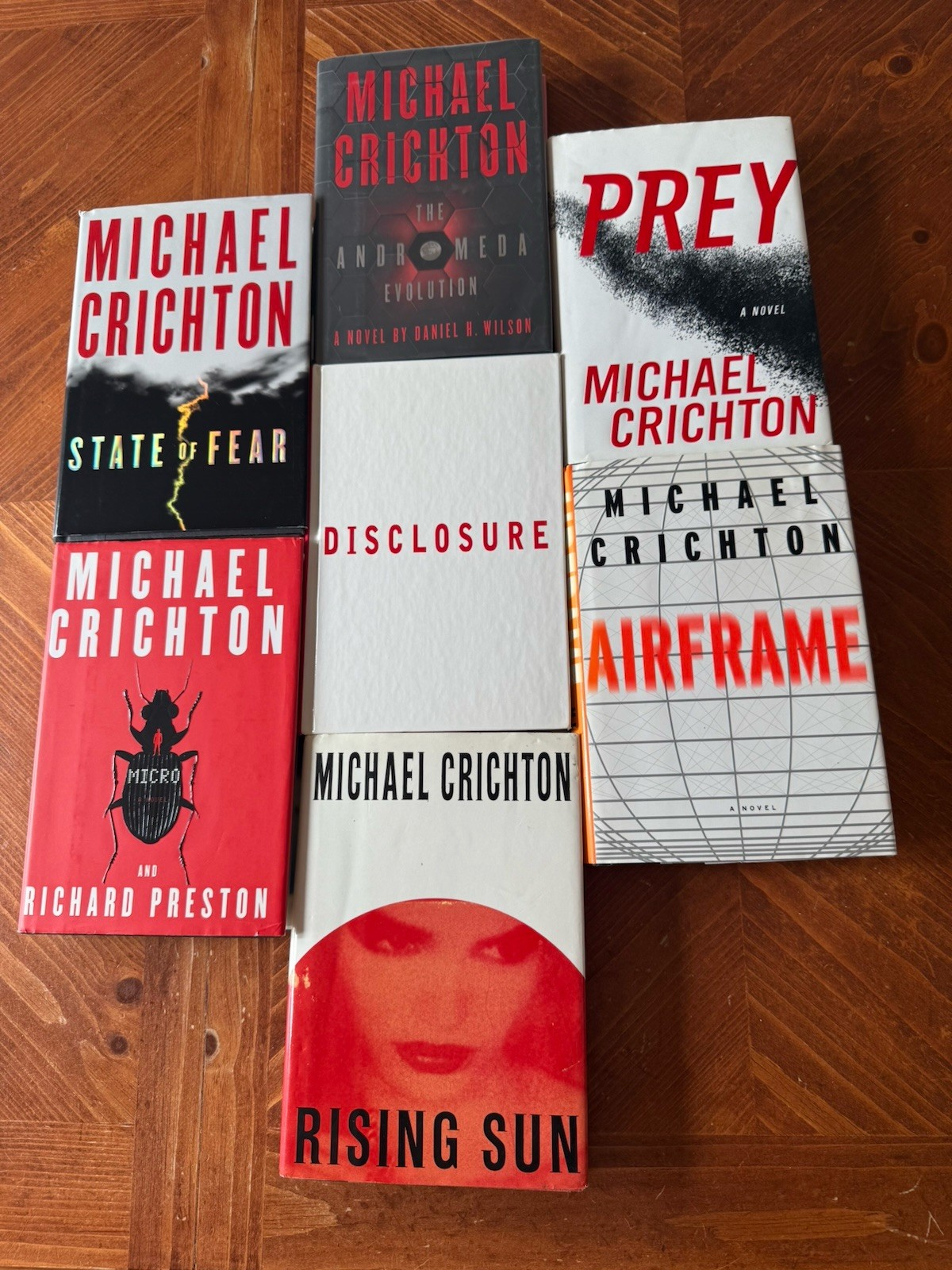 Lot of 7 Collection of Michael Crichton HC/DJ Hardcover 1st First Edition print