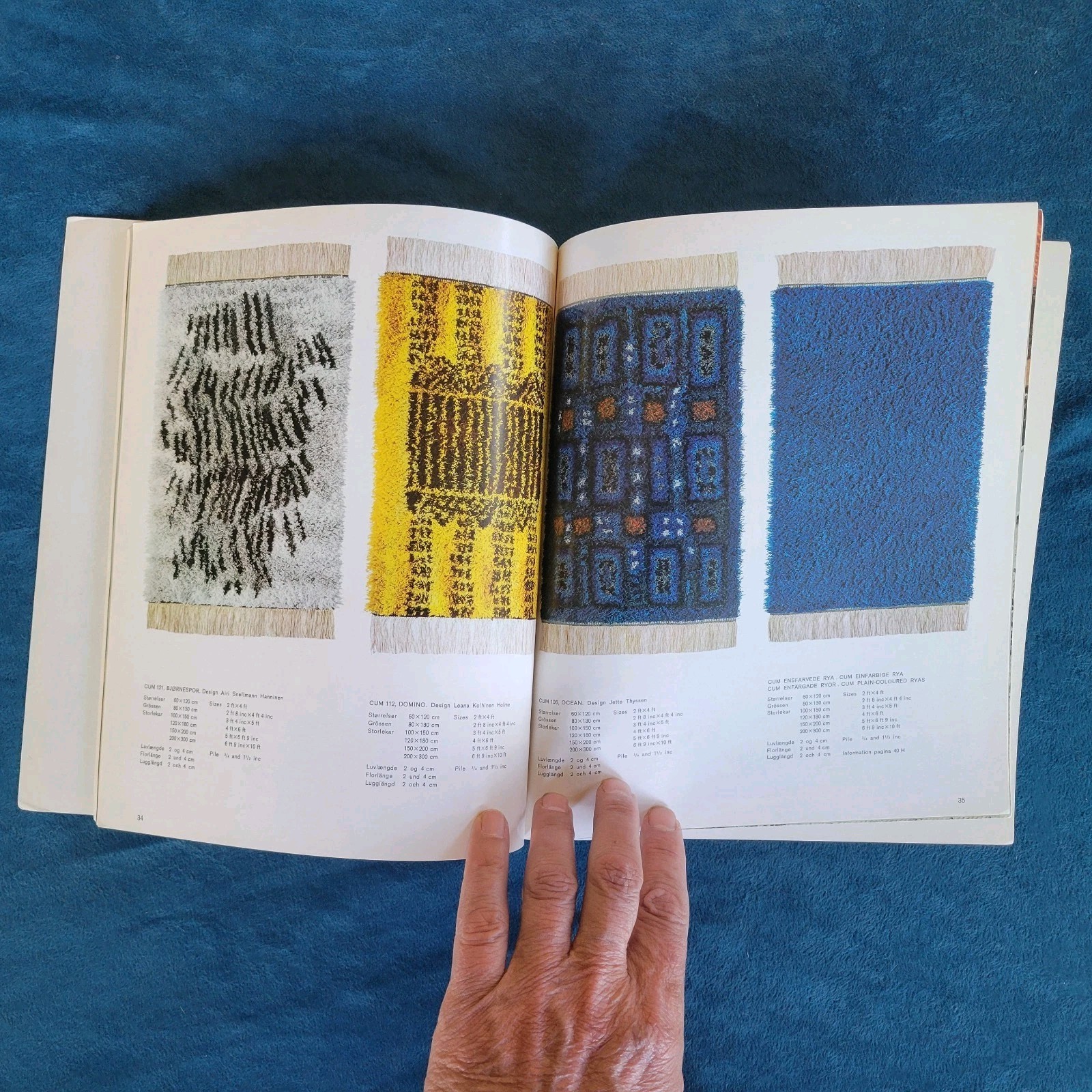 CUM RYA CATALOG , SCANDINAVIAN RUGS , 48 PAGES , TEXT IN ENGLISH & DANISH
