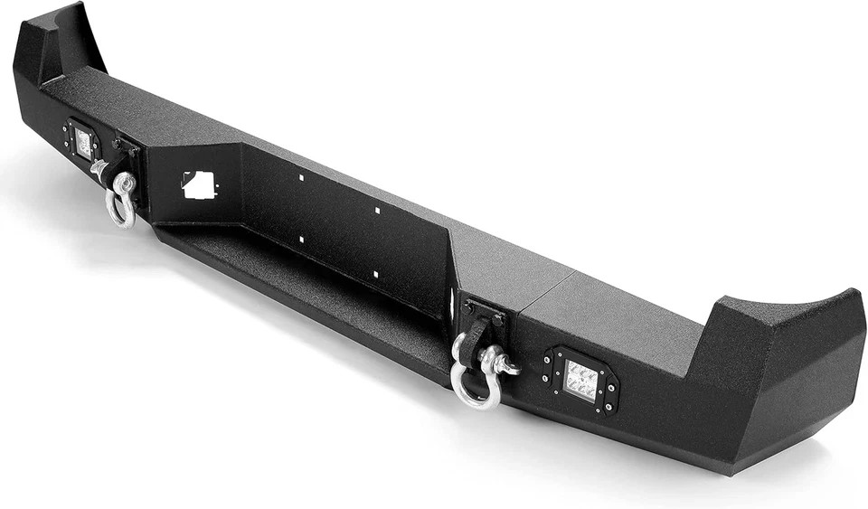 Rear Bumper Compatible with 2005-2015 Toyota Tacoma W/ 18W Led Lights License Pl