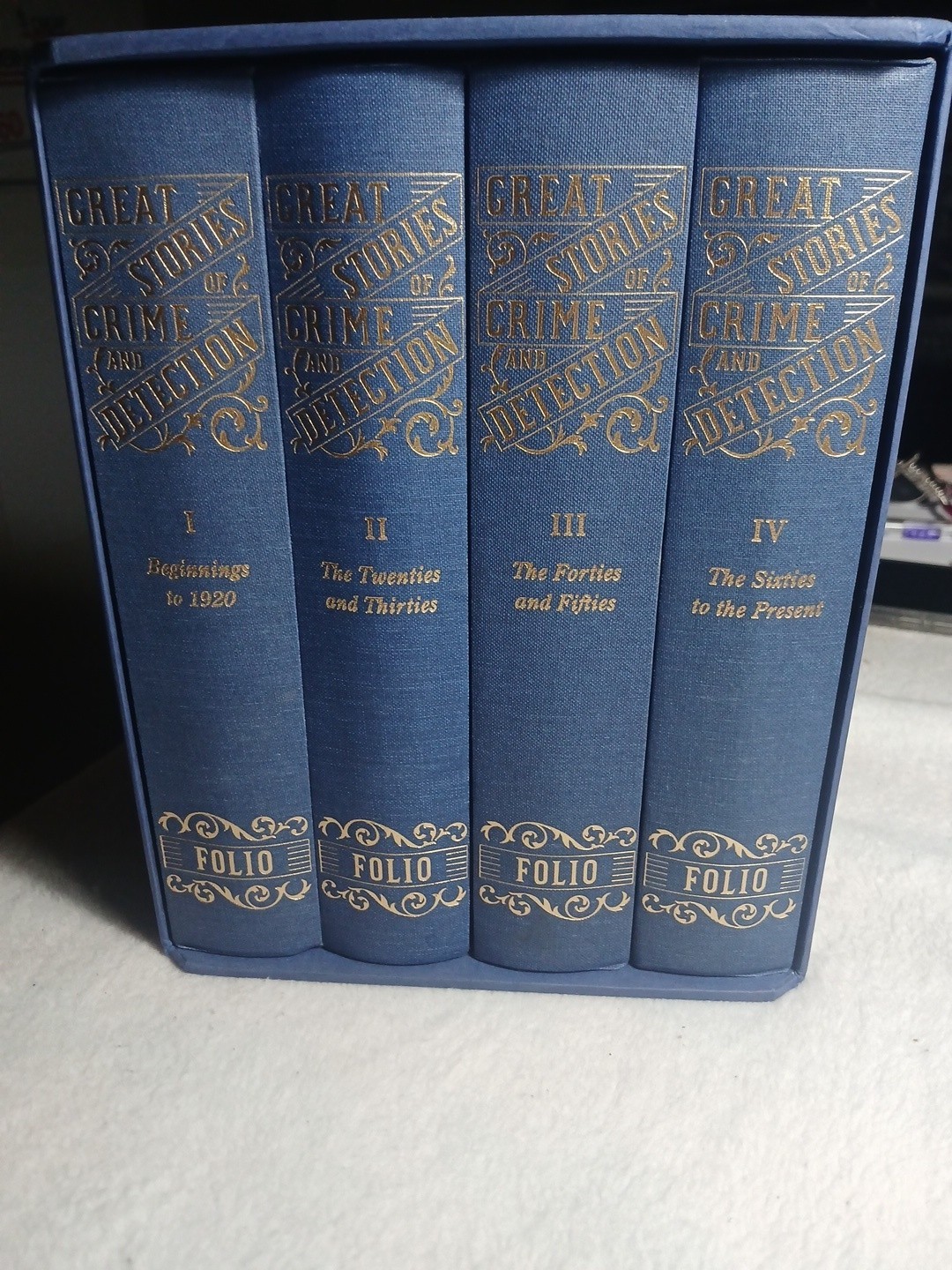 Great Stories of Crime and Detection Books Folio Society 4 Volumes With Slipcase