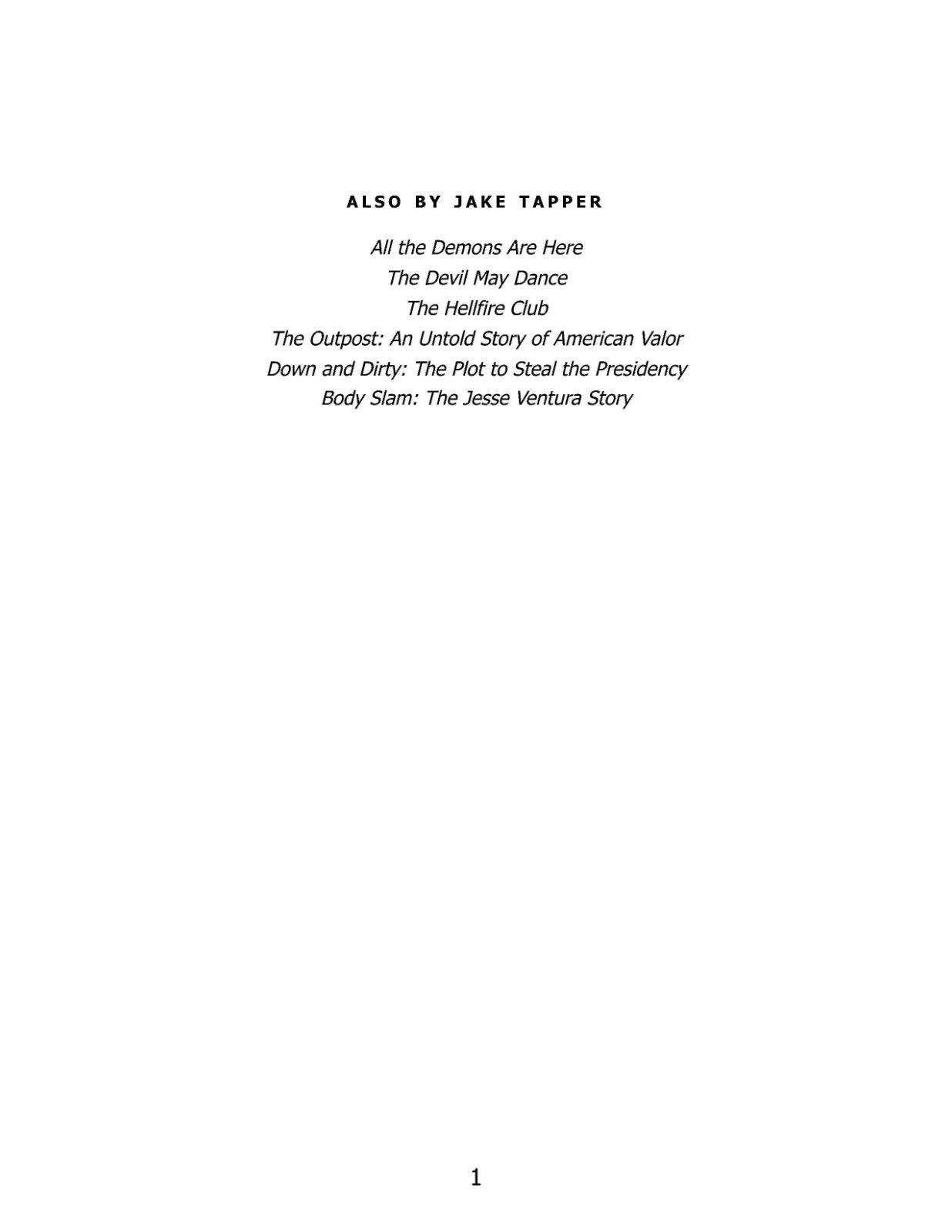 Original Sin by Jake Tapper
