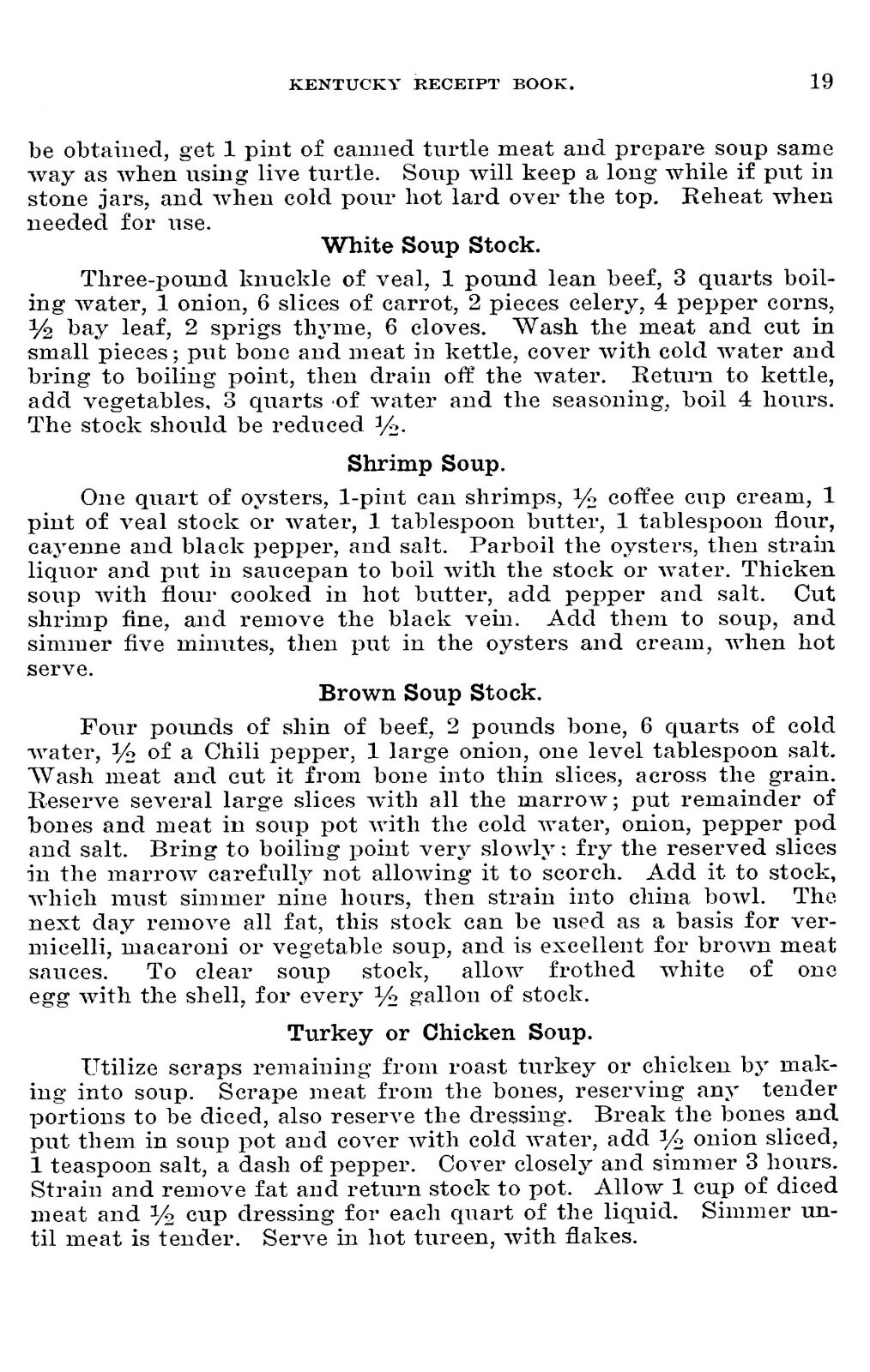 1903 Kentucky Receipt Cook Book 364 Pages