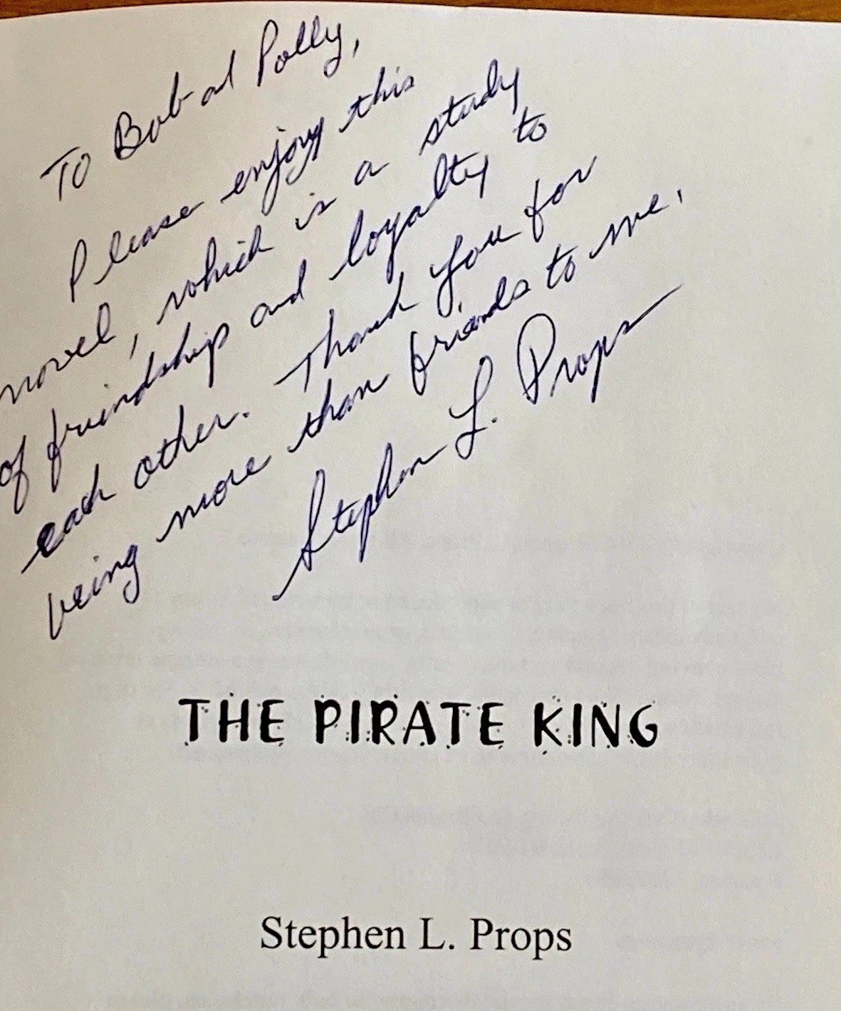 “Pirate King” 2014 Paperback Novel Signed by Author Stephen L. Props *Ships Free