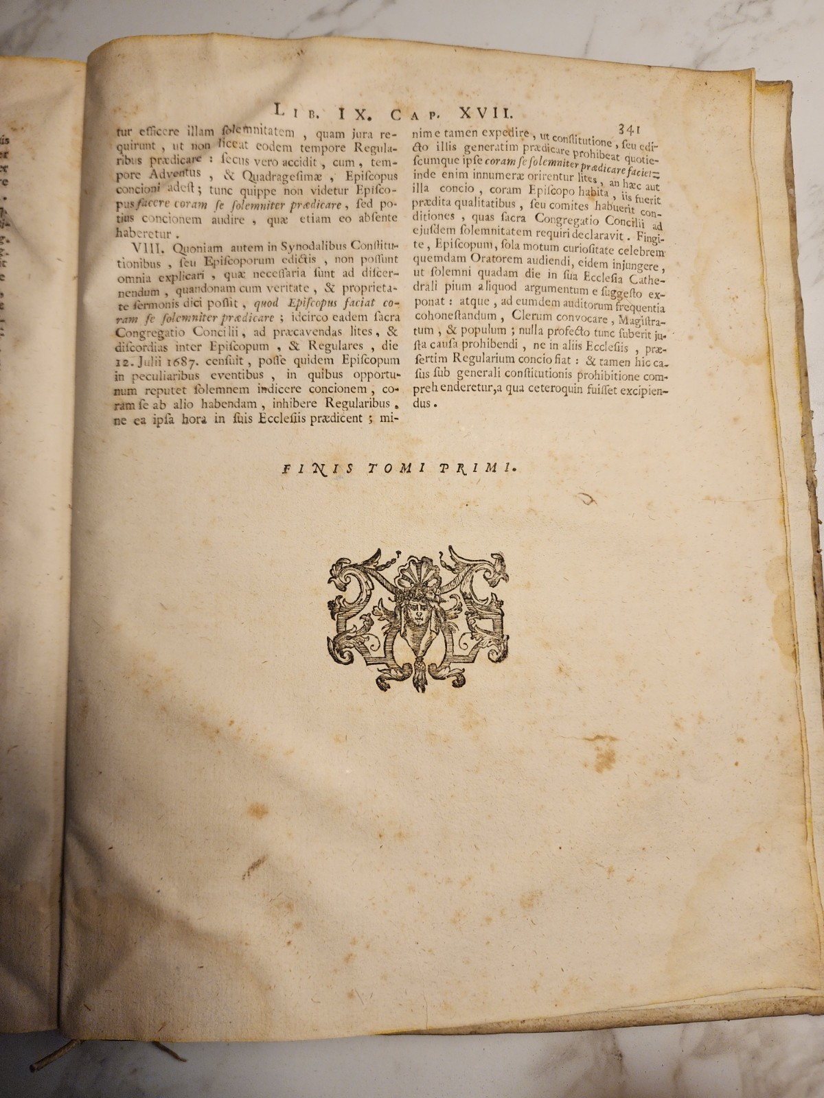 Benedict XIV De Synodo Dioecesana Tomus I Latin Leather Illustrated Rome 1767