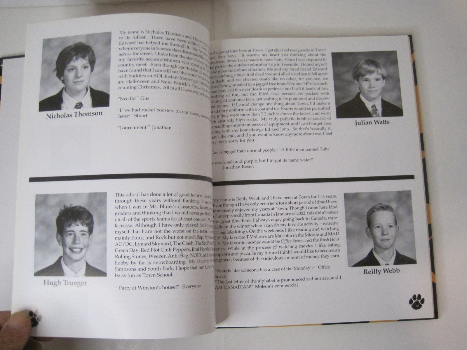 Town School for Boys Town Tiger Yearbook HC 1964 thru 2021 San Francisco Calif.