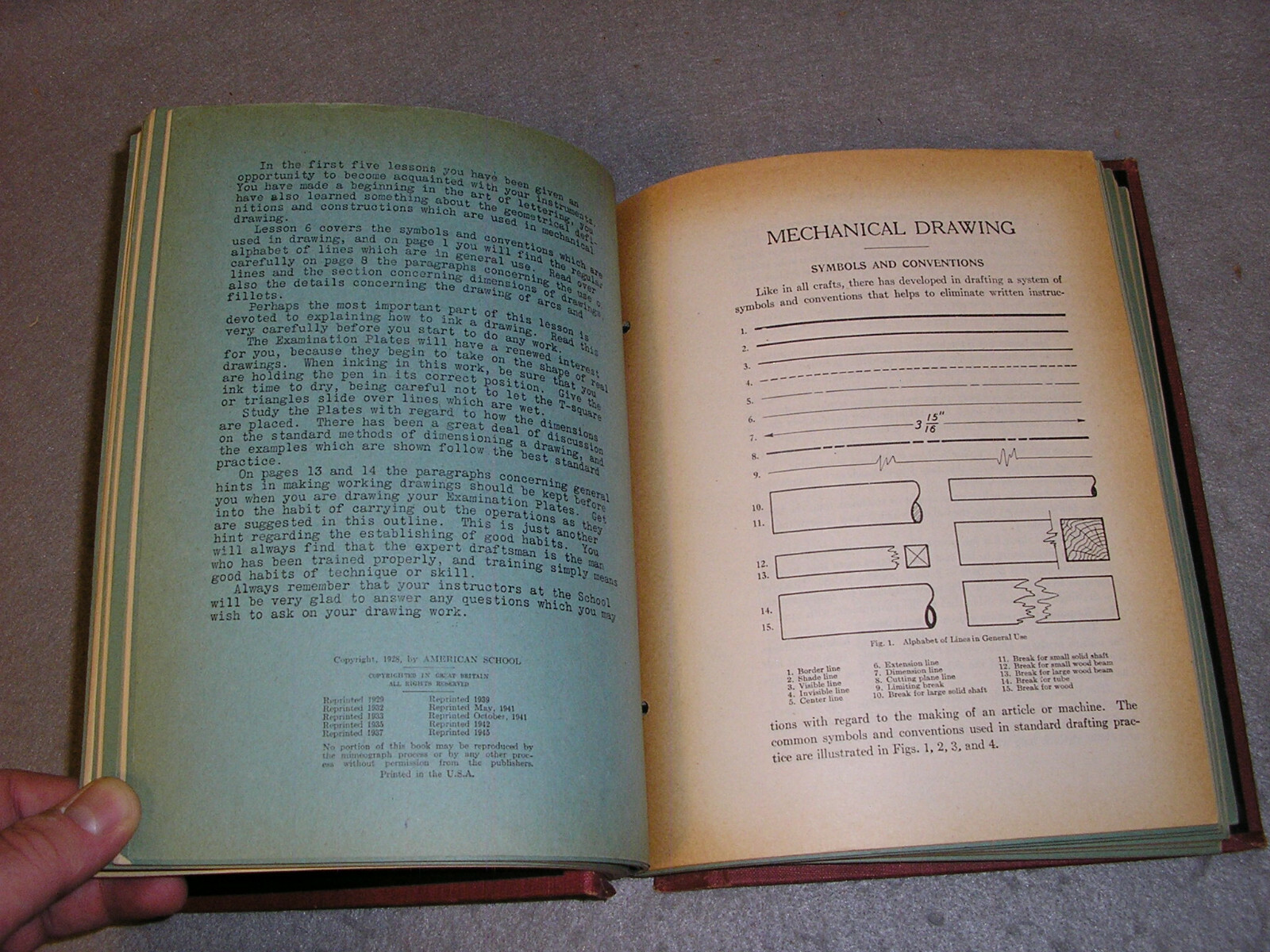 WWII Drafting Books Marine Corp Institute 14 in Binder US Army World War II 1945